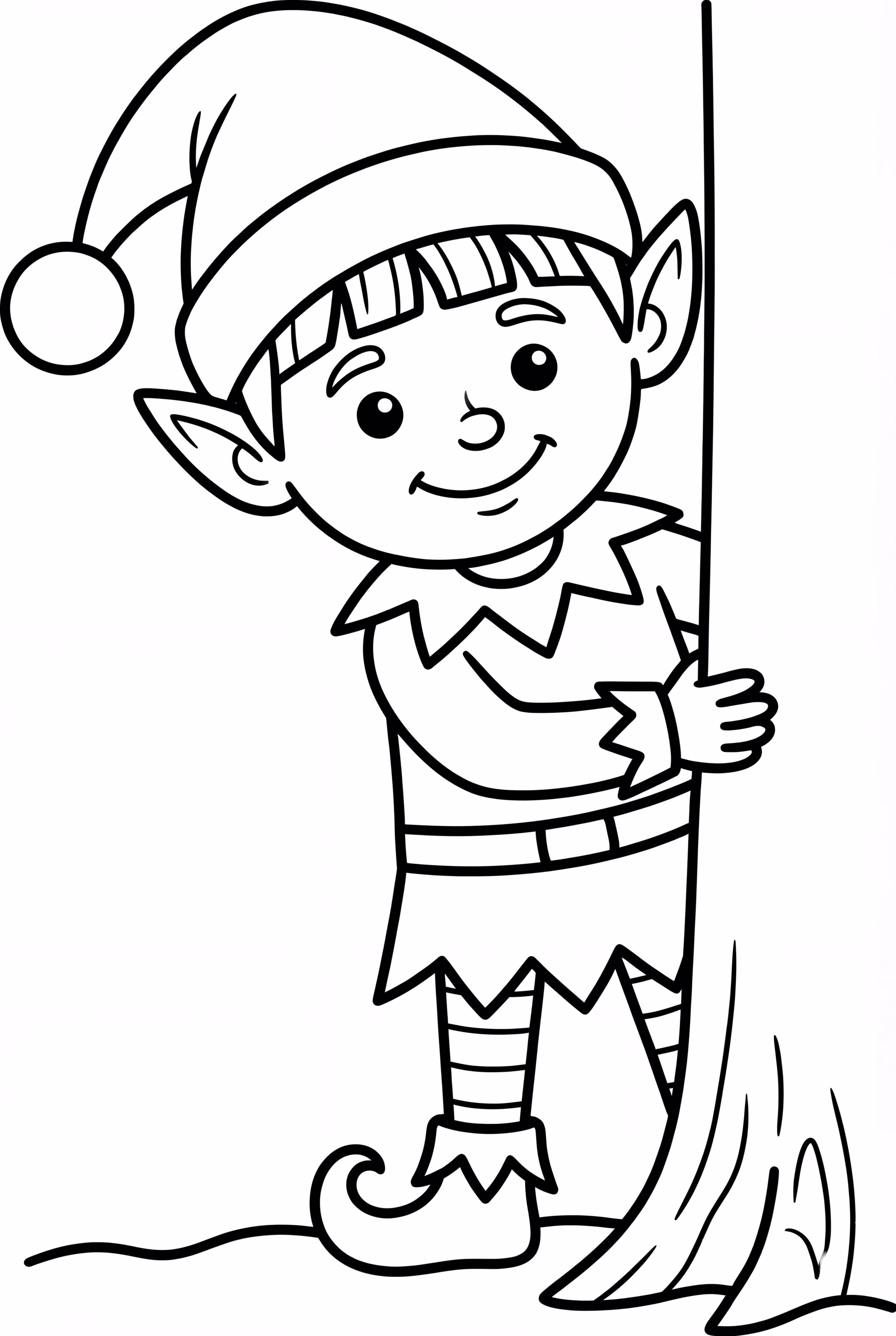 Elf Peeking From Behind a Tree