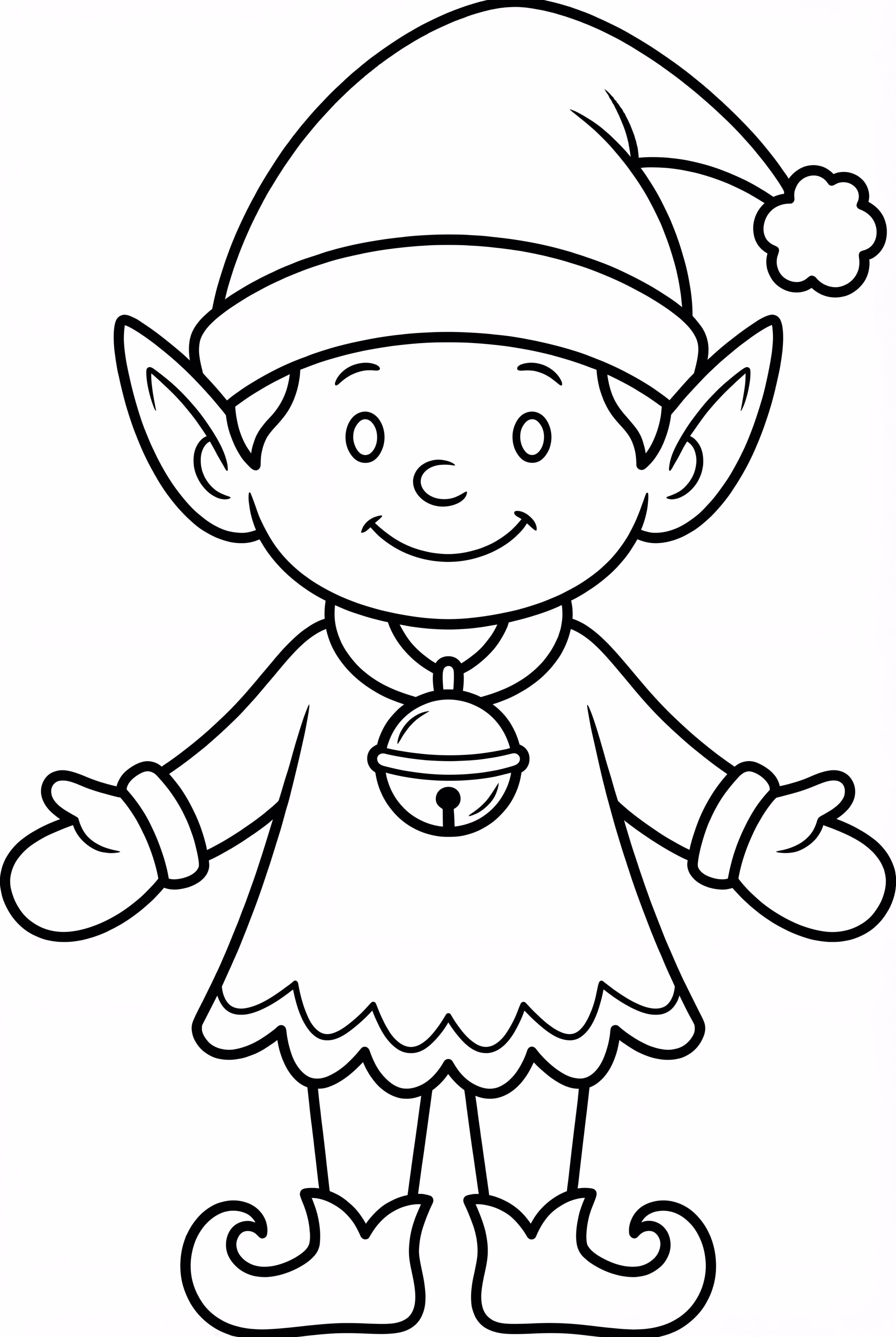 ジングルベルをつけたエルフ