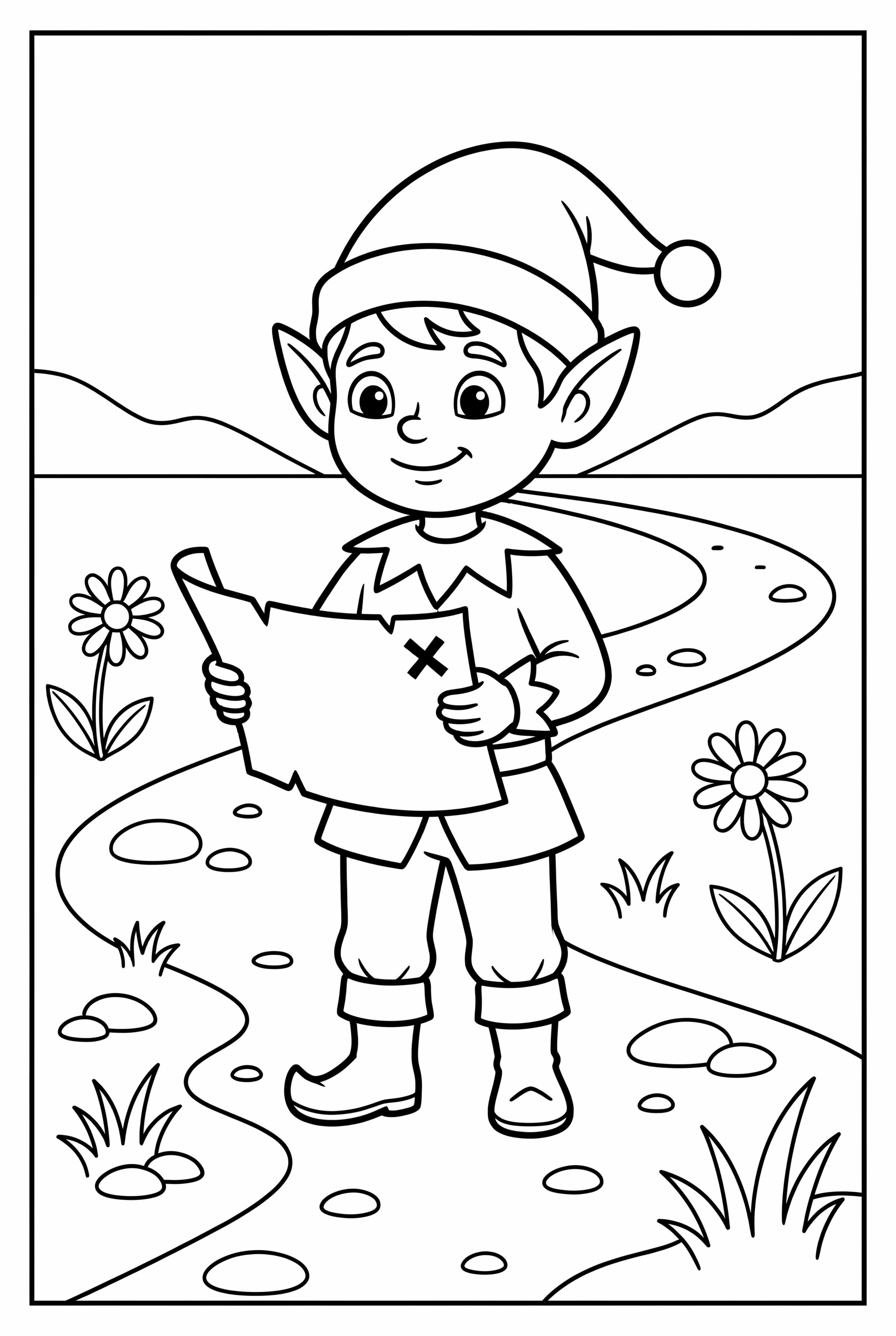 Elf with a Map on an Adventure