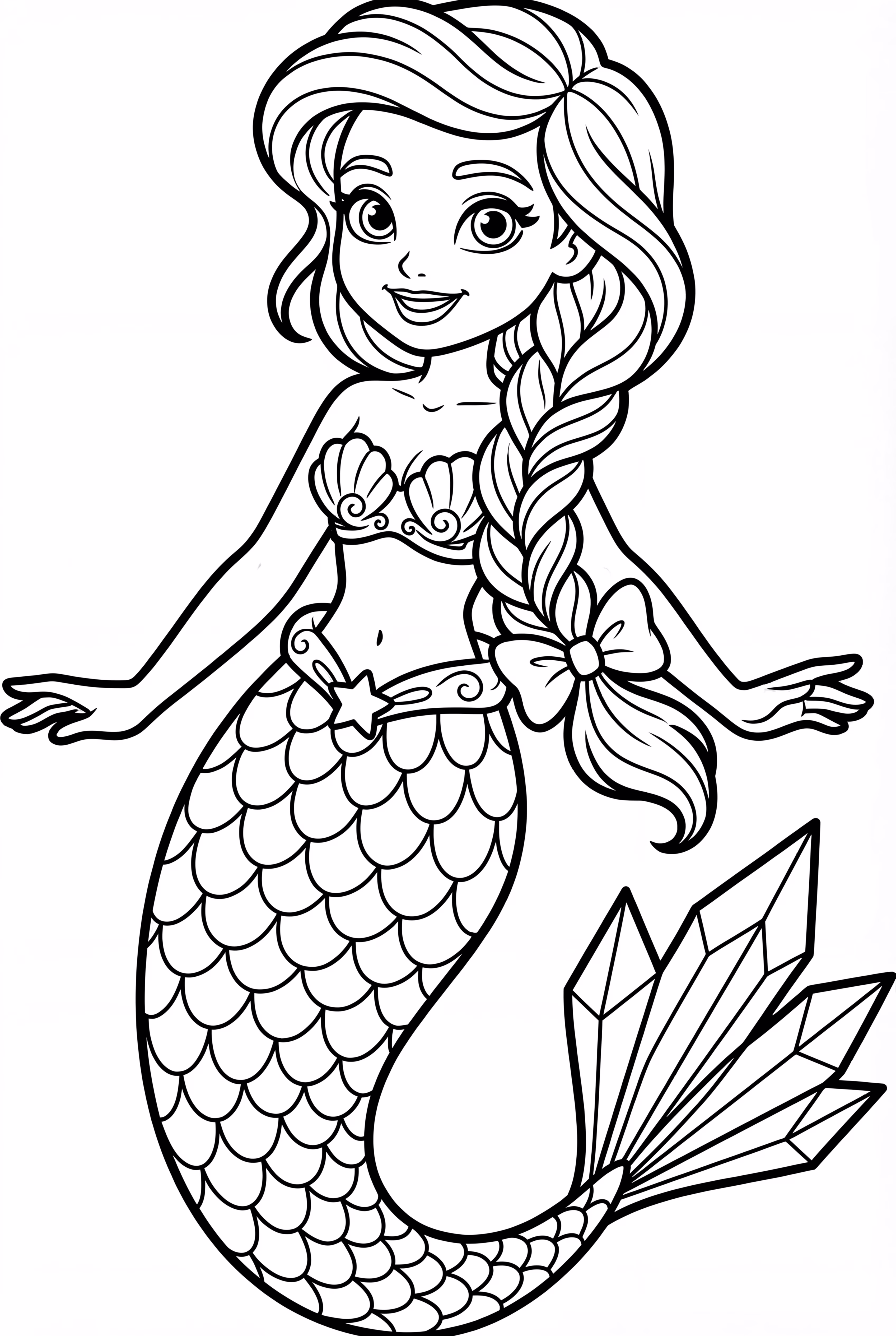 Elsa en Sirène avec Queue de Cristal