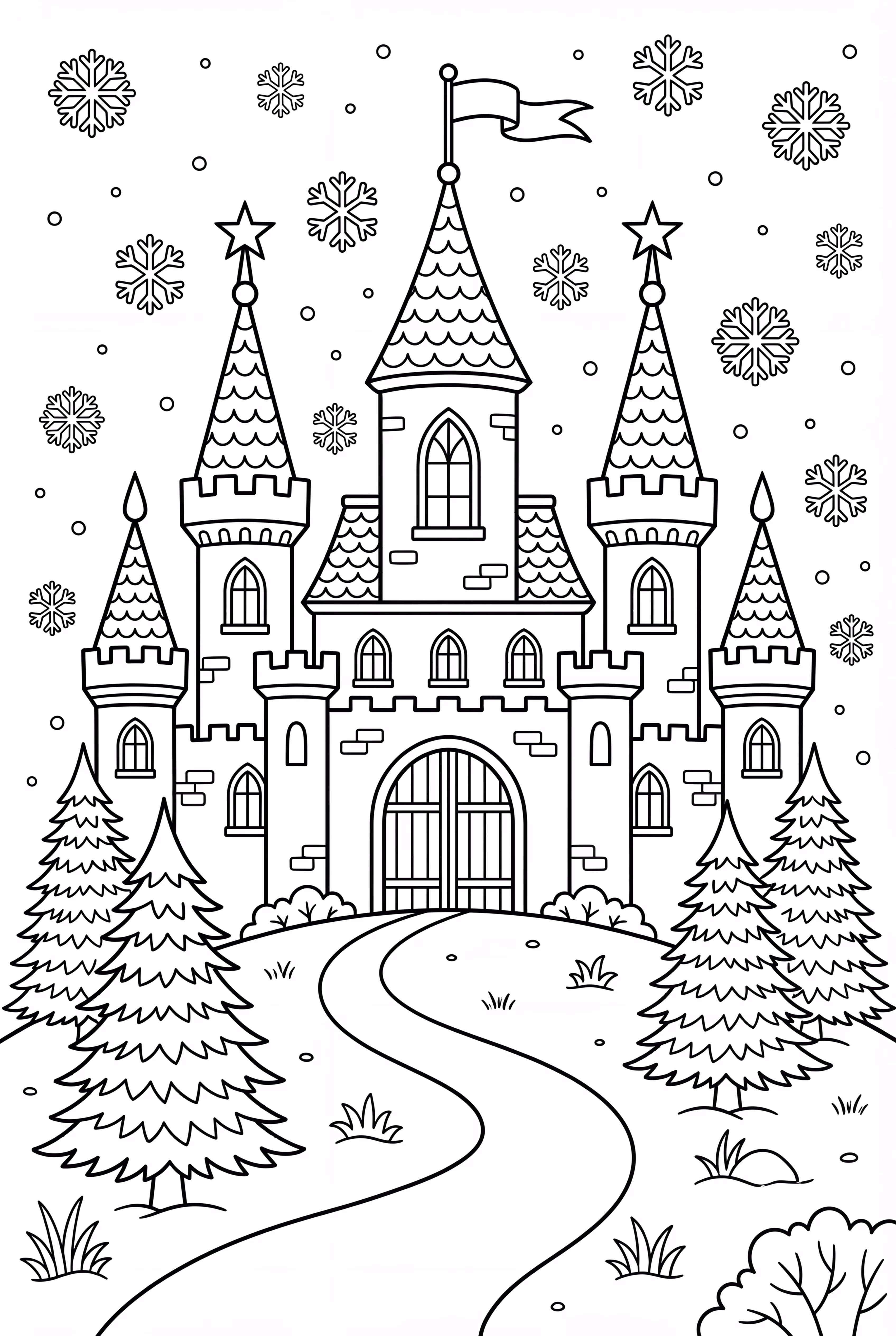 Elsa Castle Snowflakes