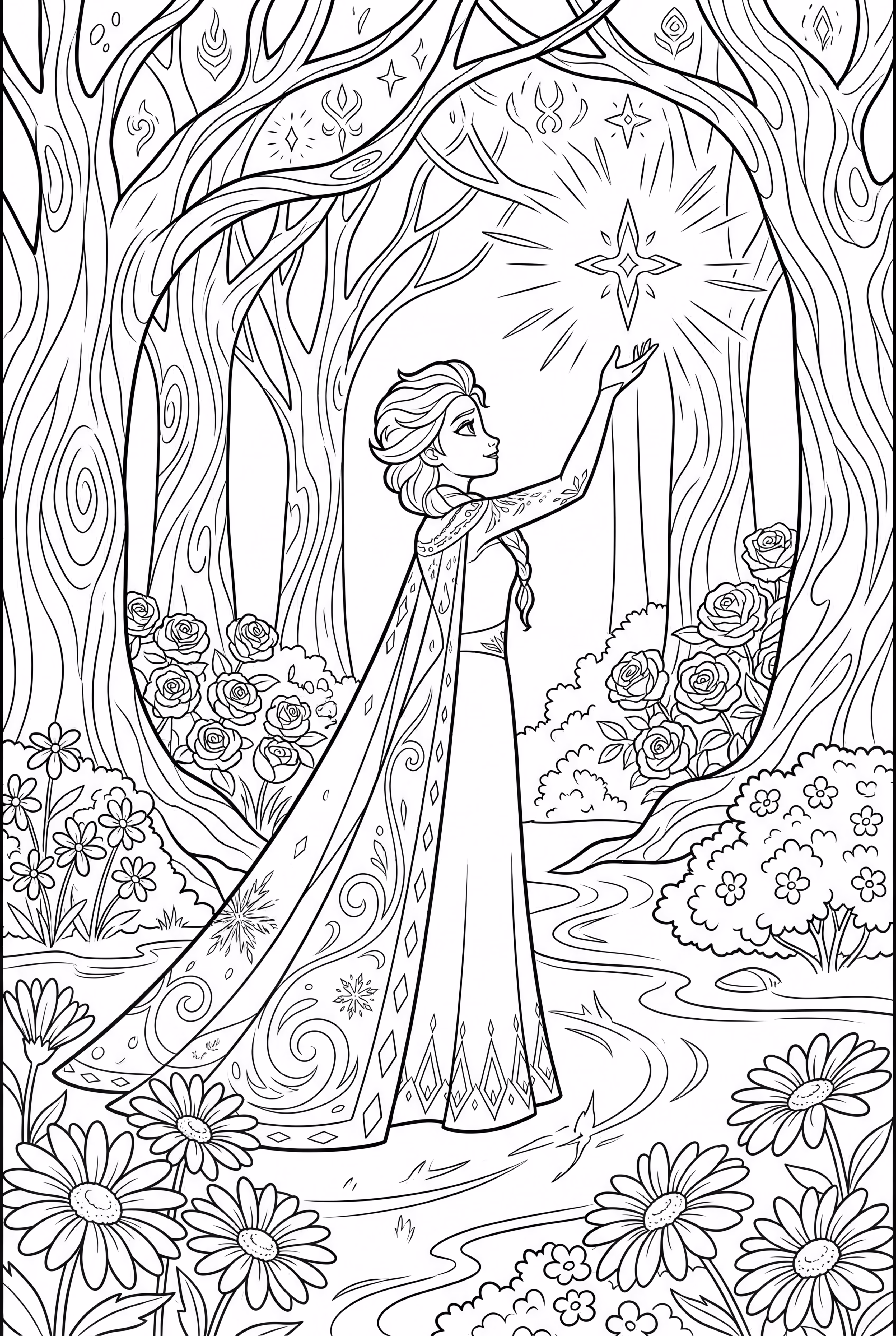 Elsa La Reine des Neiges 2 dans la Forêt Enchantée