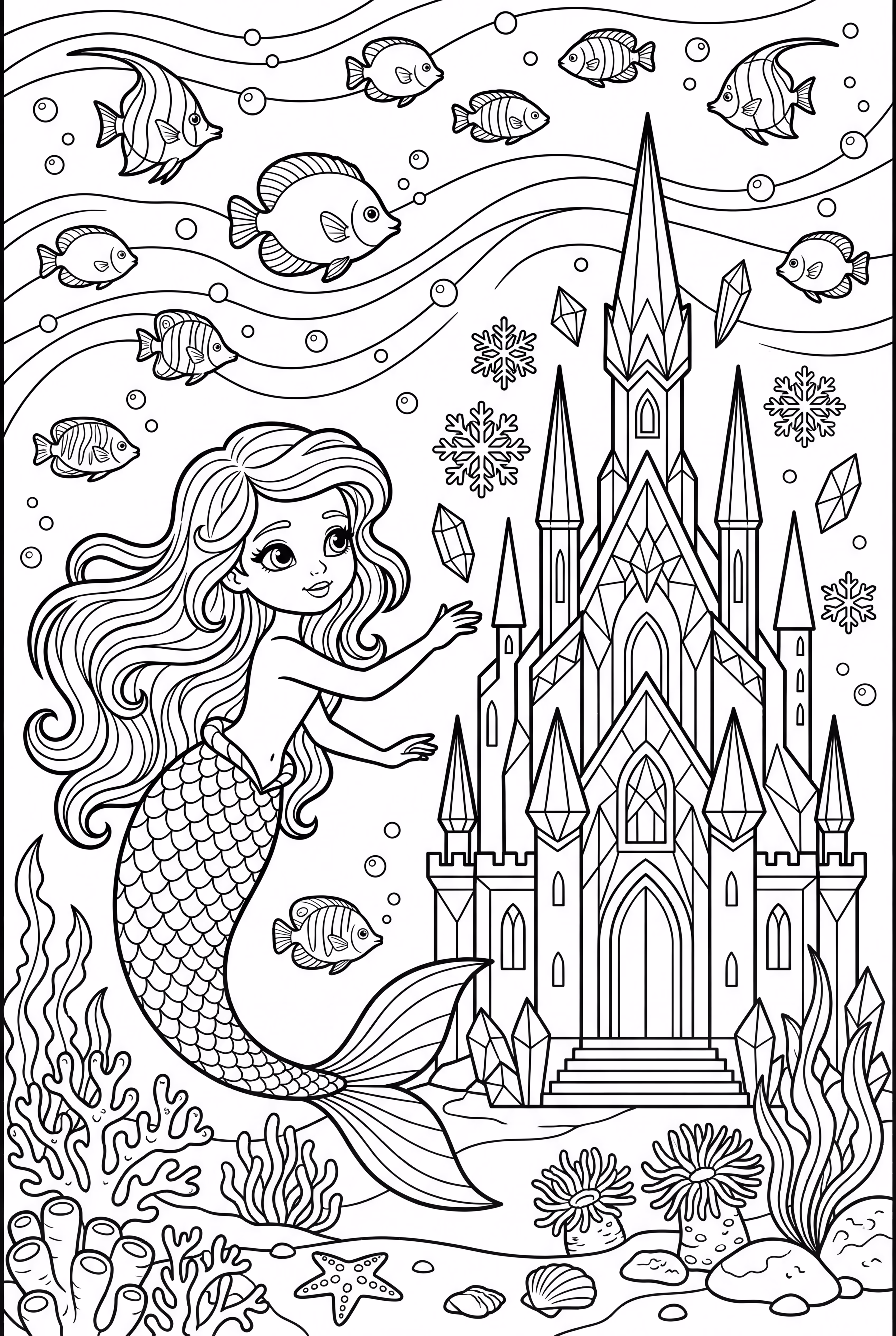 Elsa Mermaid Creating Ice Castles