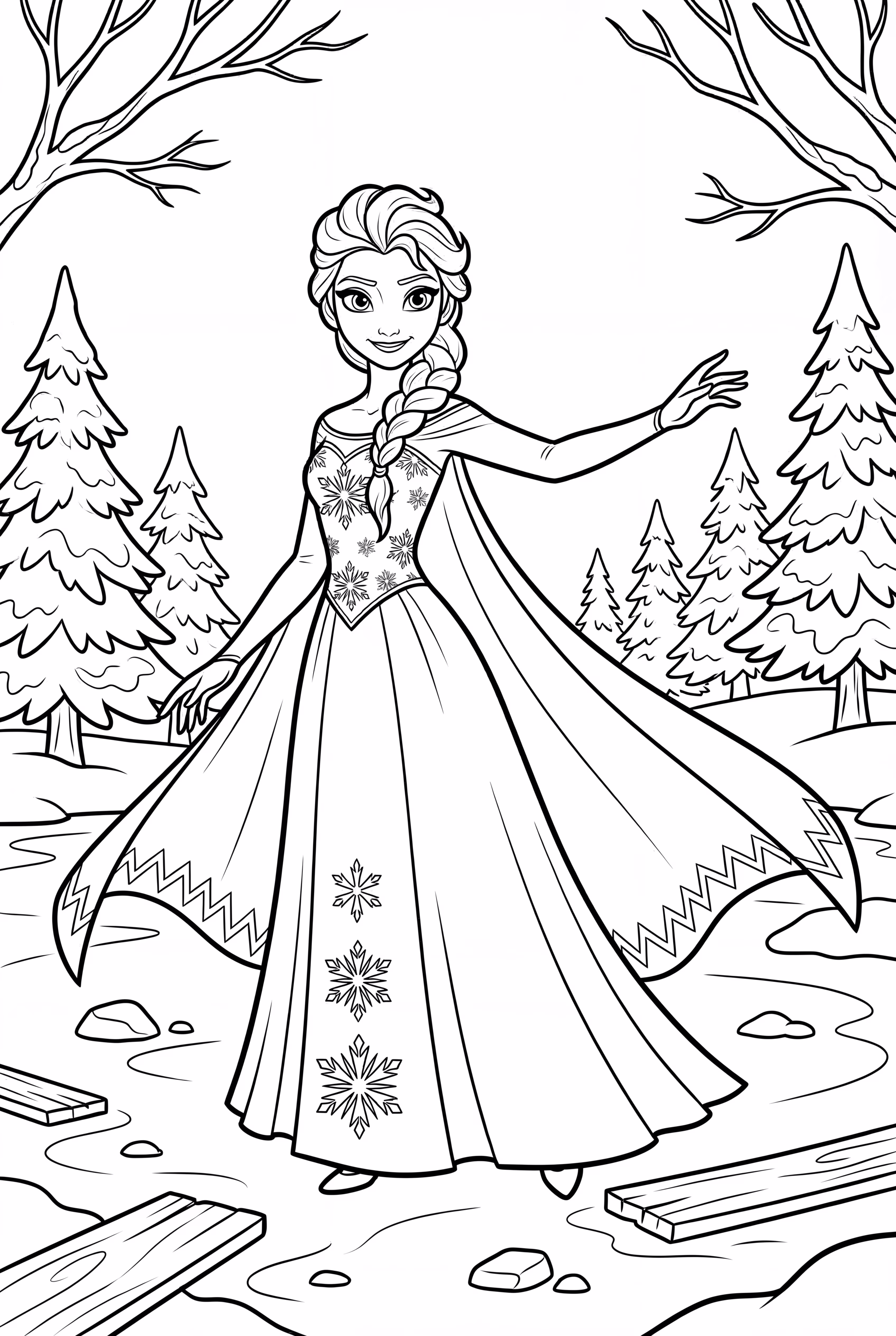 Princesa Elsa en un Lago Congelado-2