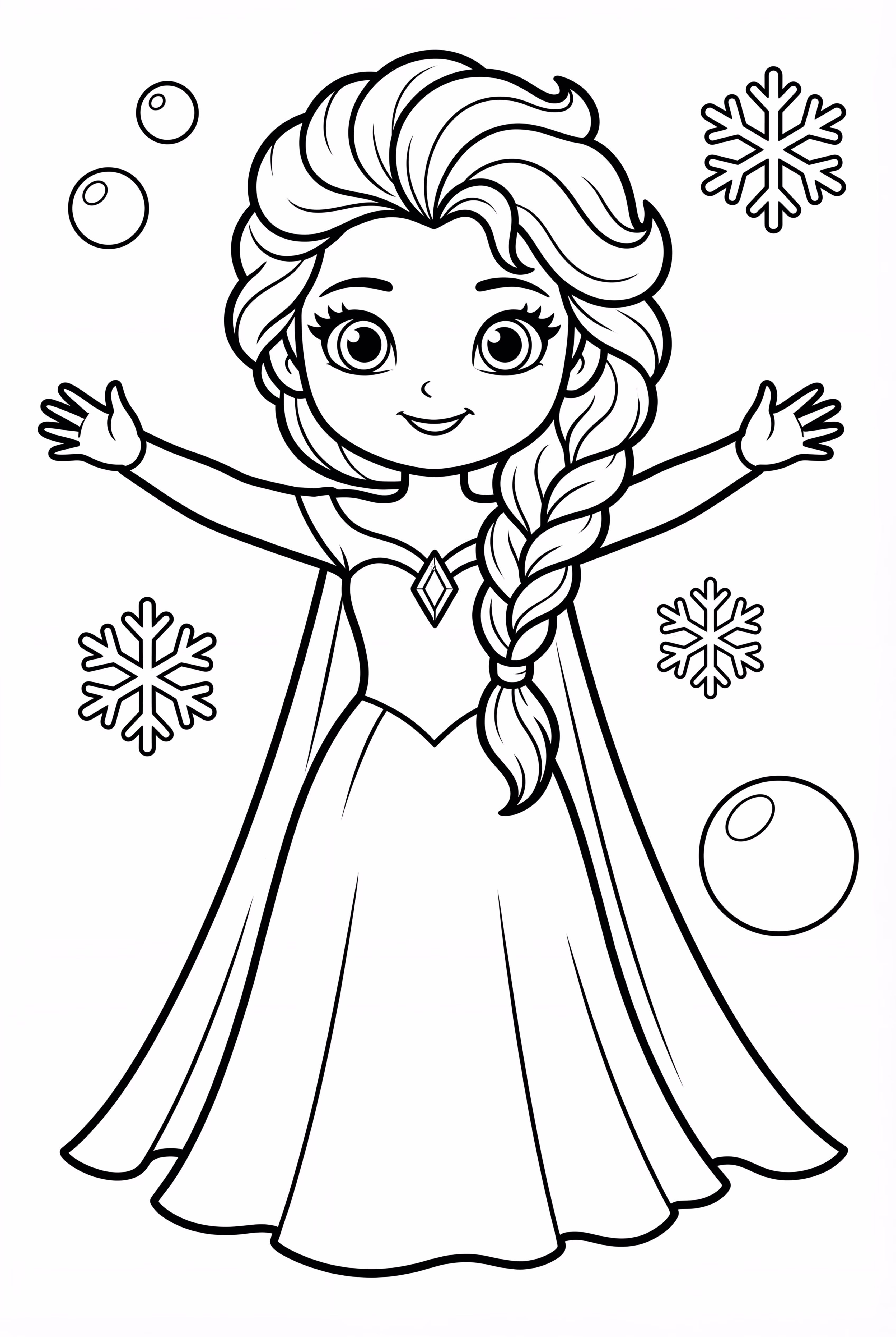 Princesse Elsa sur un lac gelé