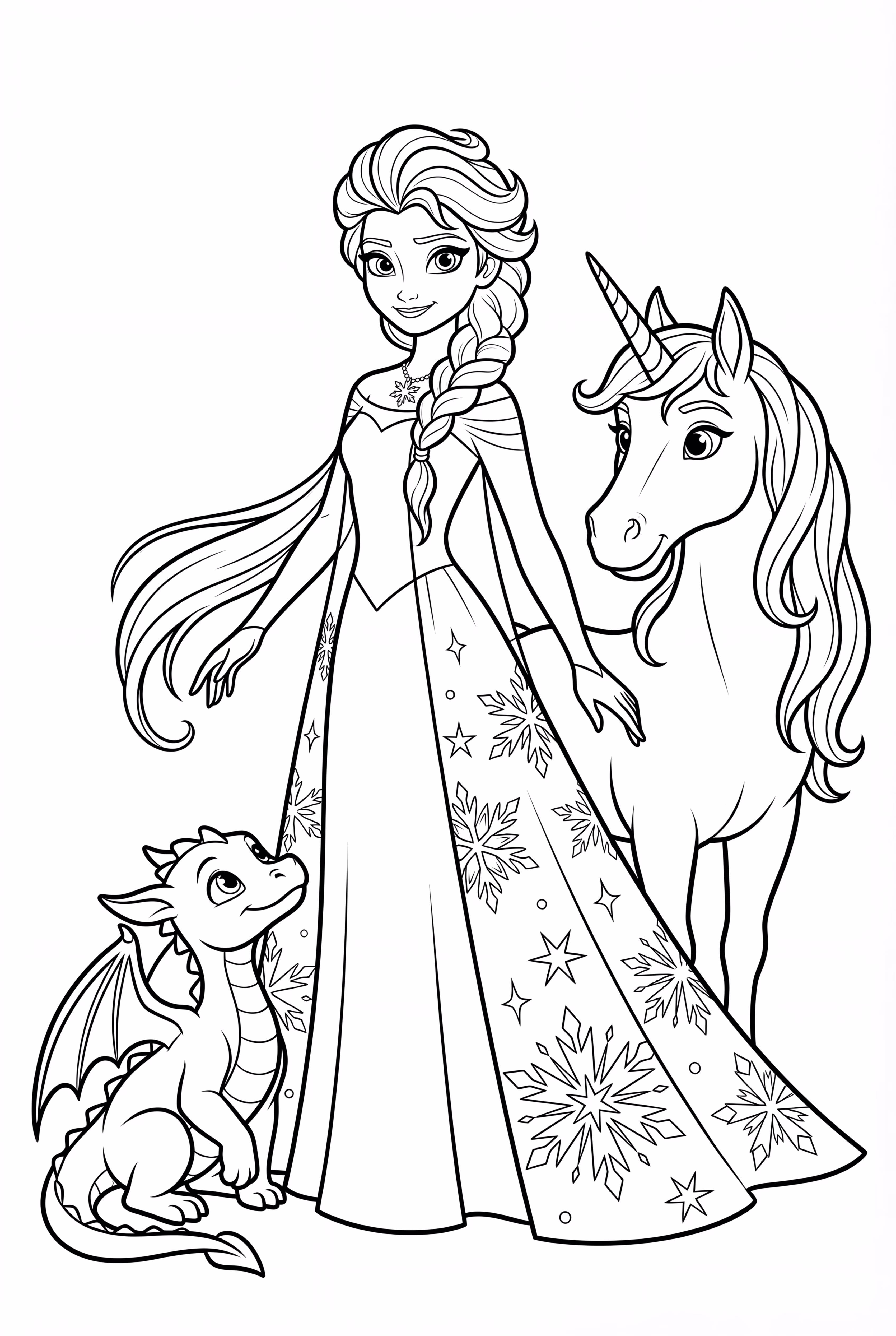 Le Château d'Elsa avec des Créatures Magiques