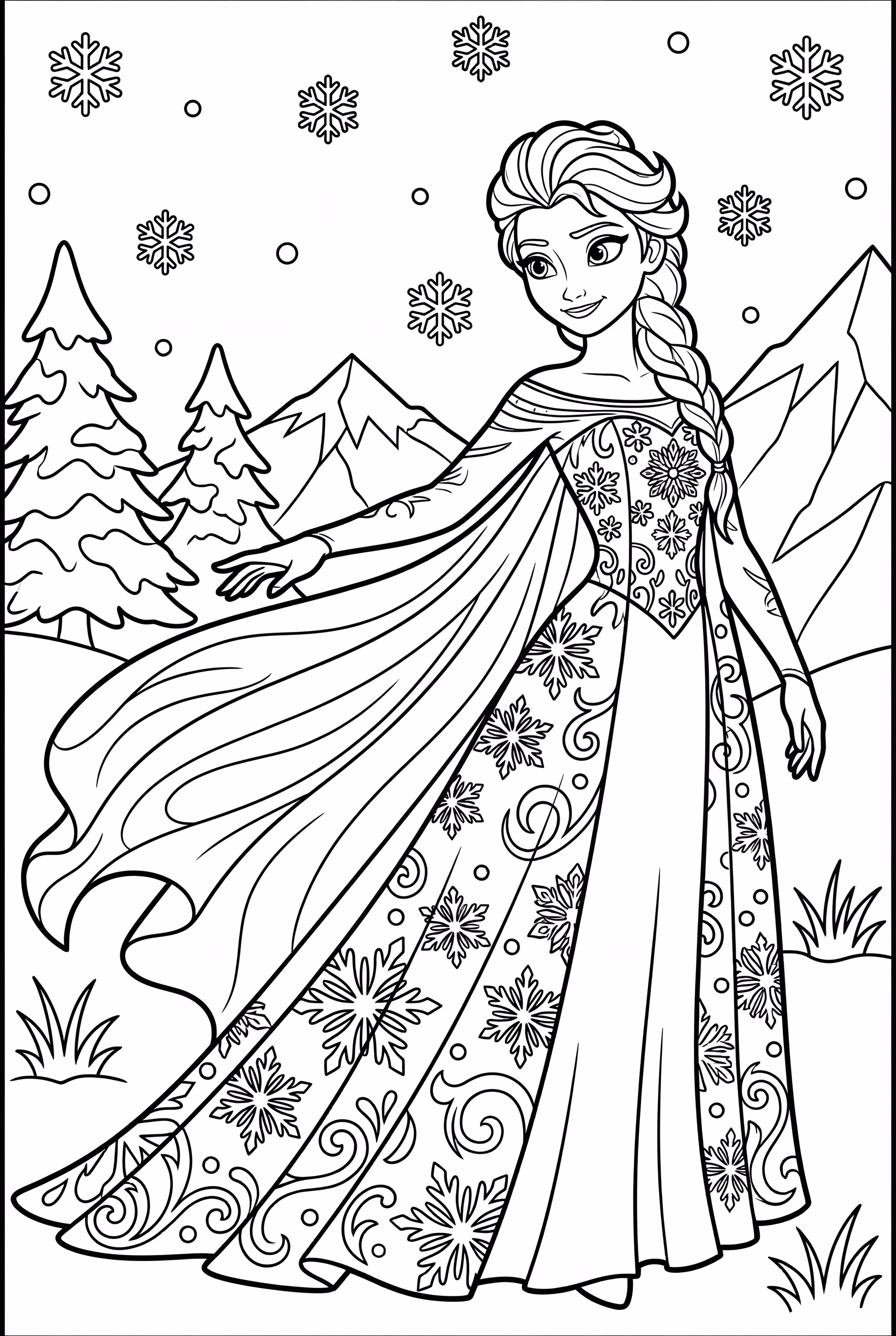 Les Cheveux Magiques d'Elsa dans le Vent