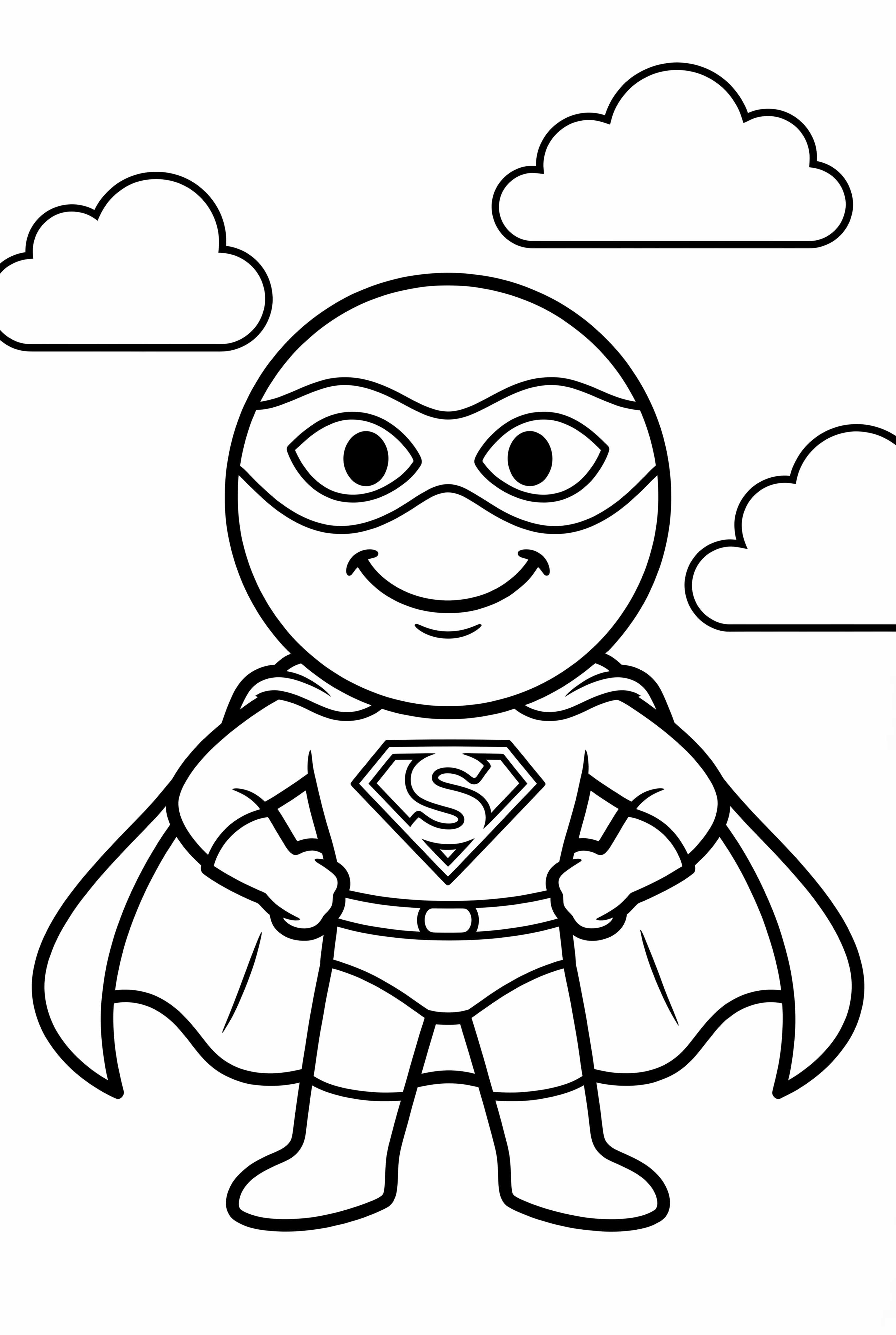 Emoji Dressed as Superhero