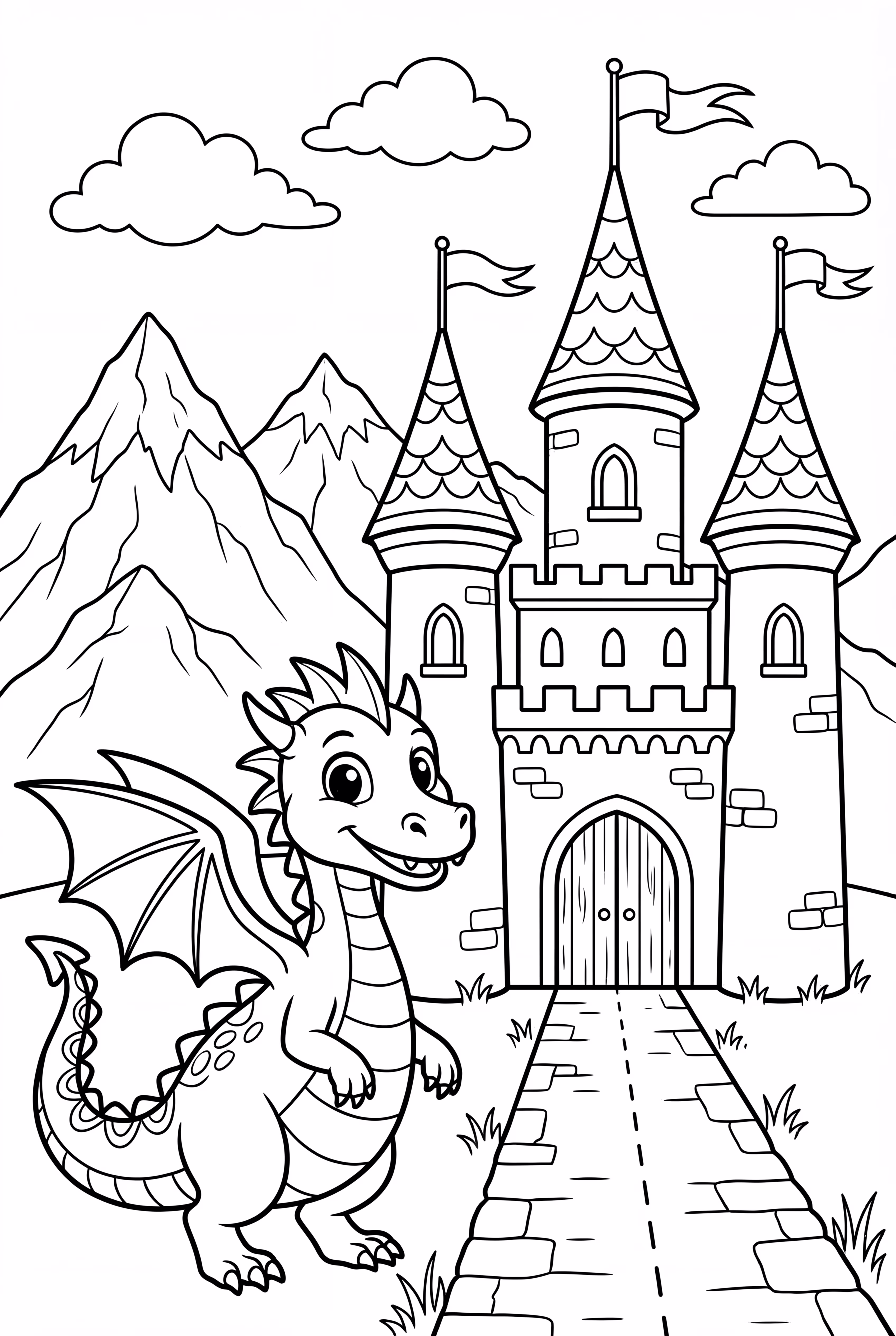 Fairytale Castle Dragon Guardian