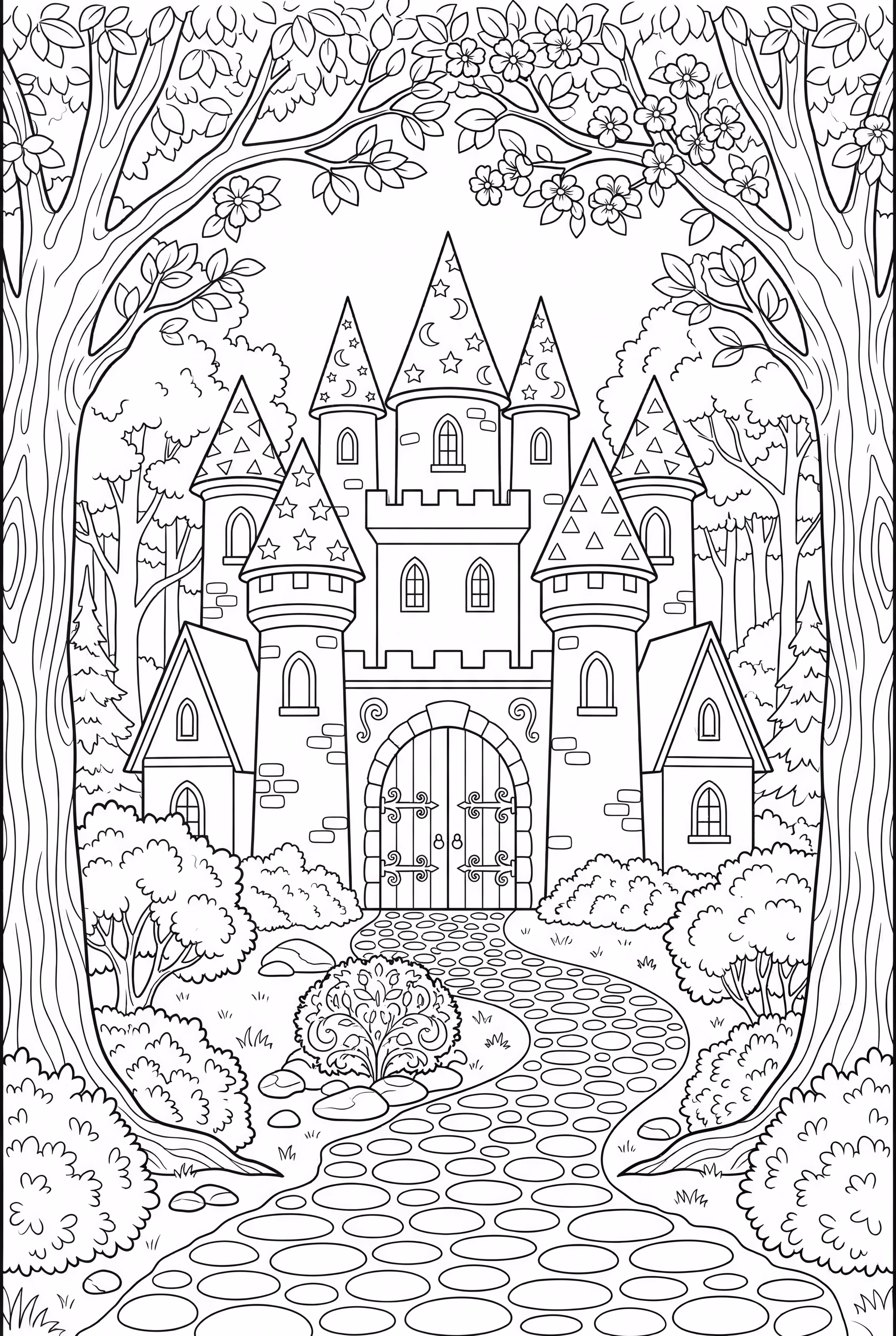 Castillo de Cuento de Hadas en el Bosque Encantado