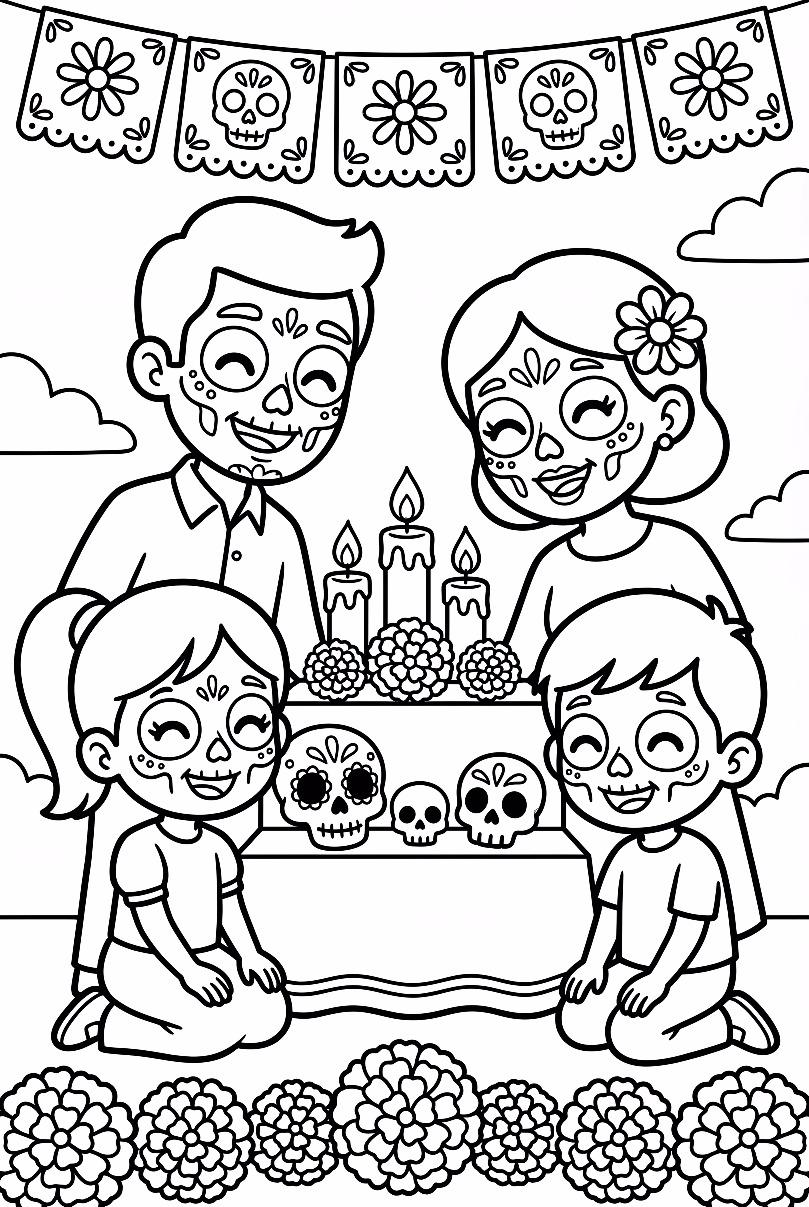 Family Day of the Dead Ofrenda Altar