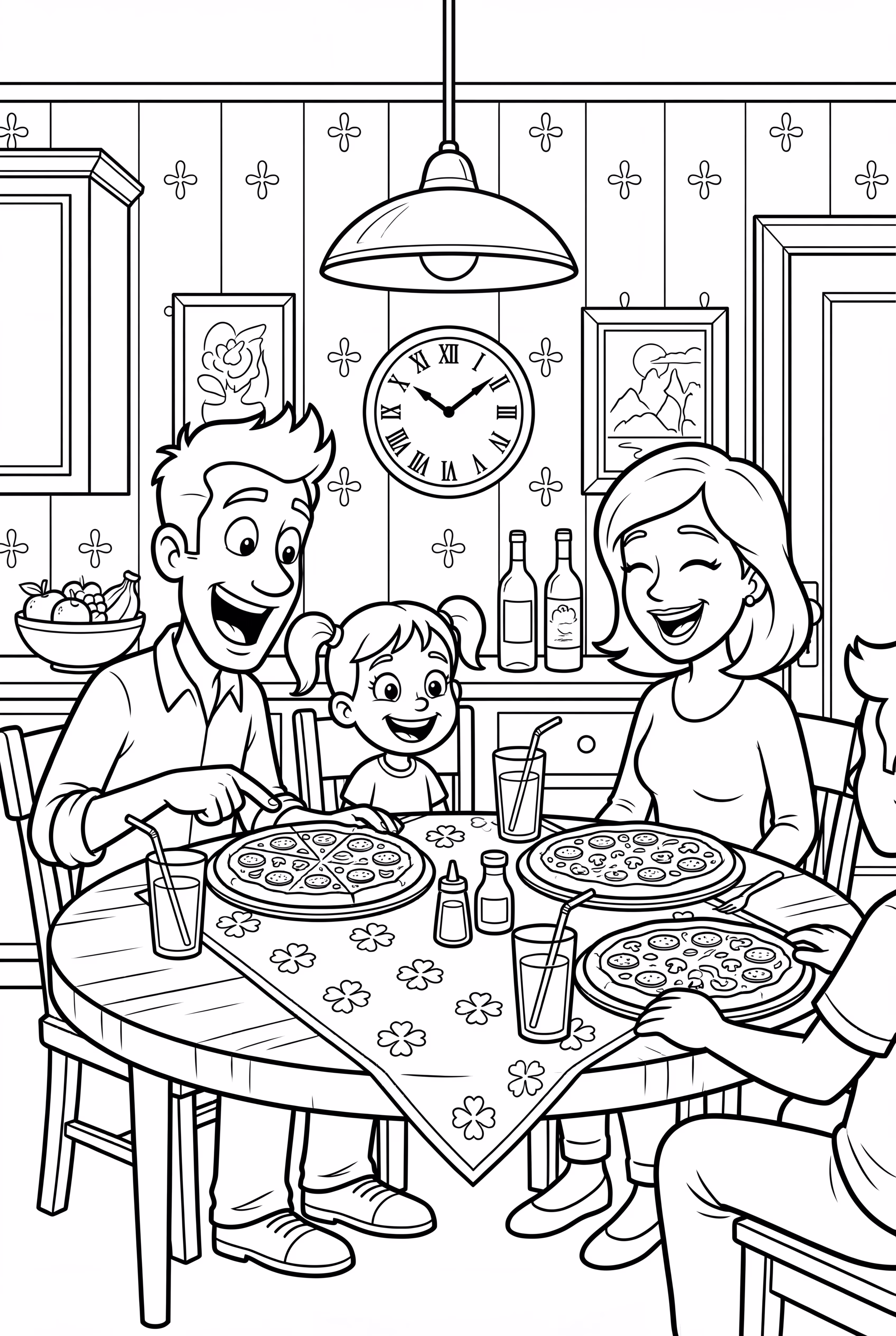 Family Eating Pizza Together