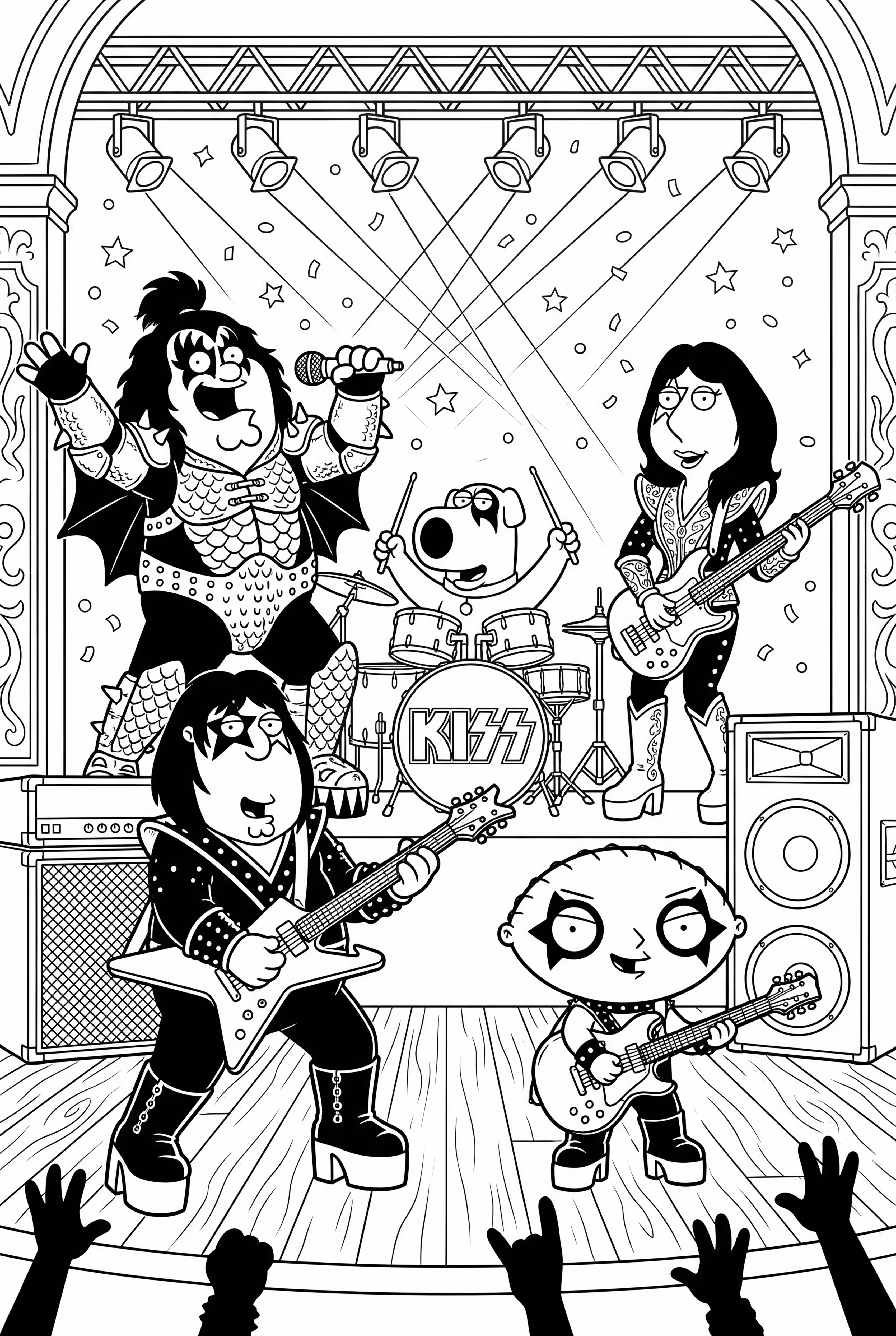 Family Guy as the Rock Band Kiss