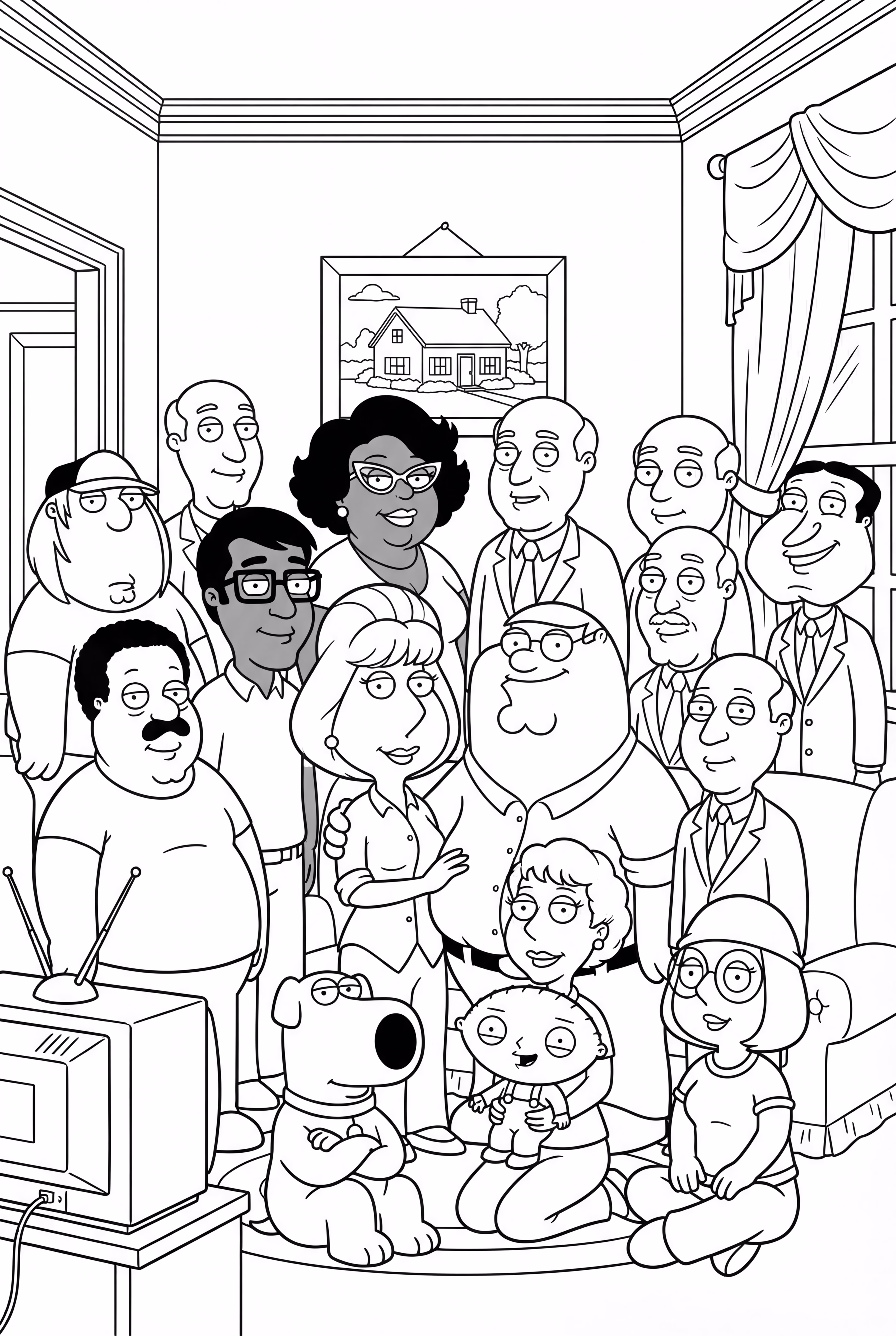 Poster complet des personnages de Family Guy