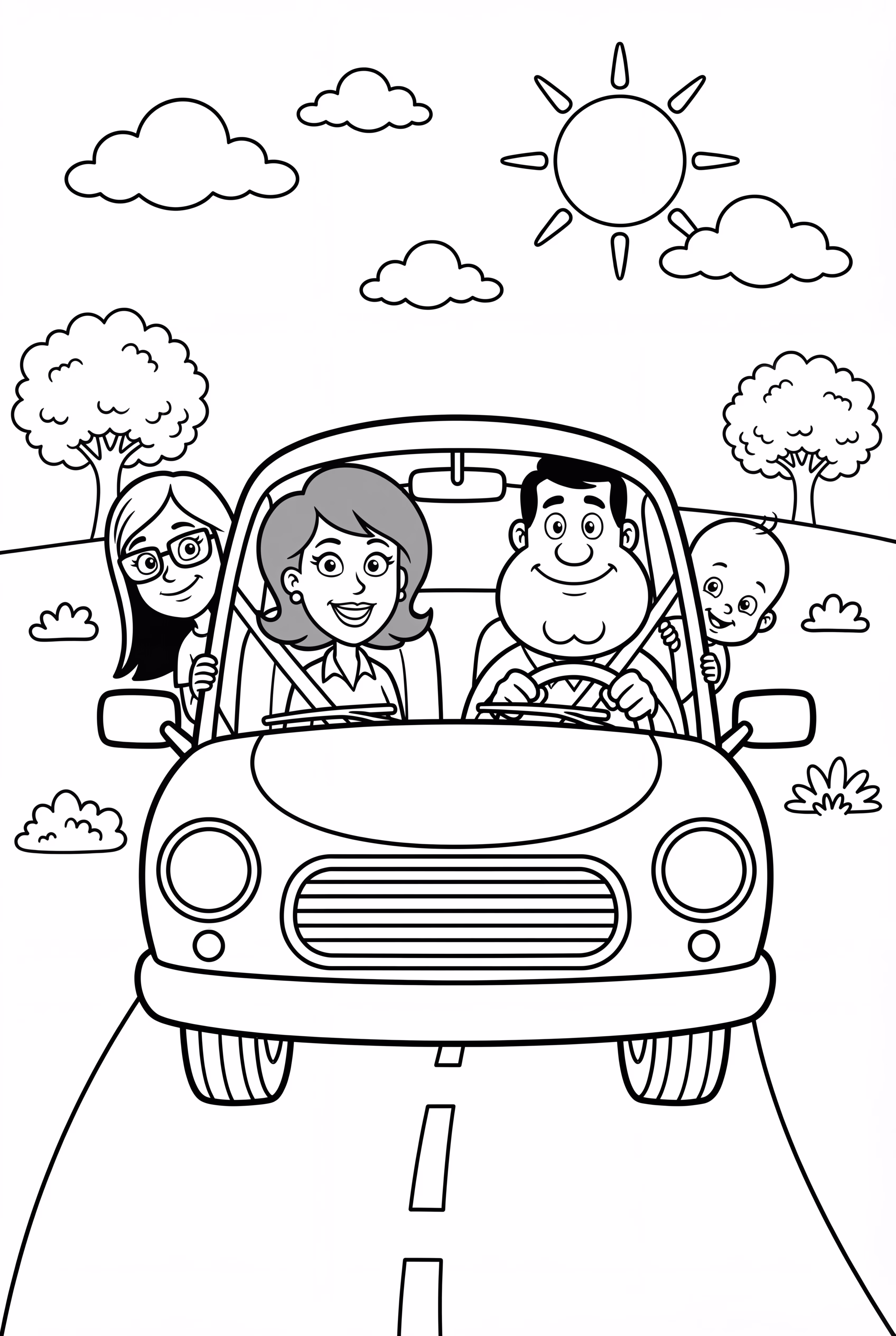 Les Griffin en voiture