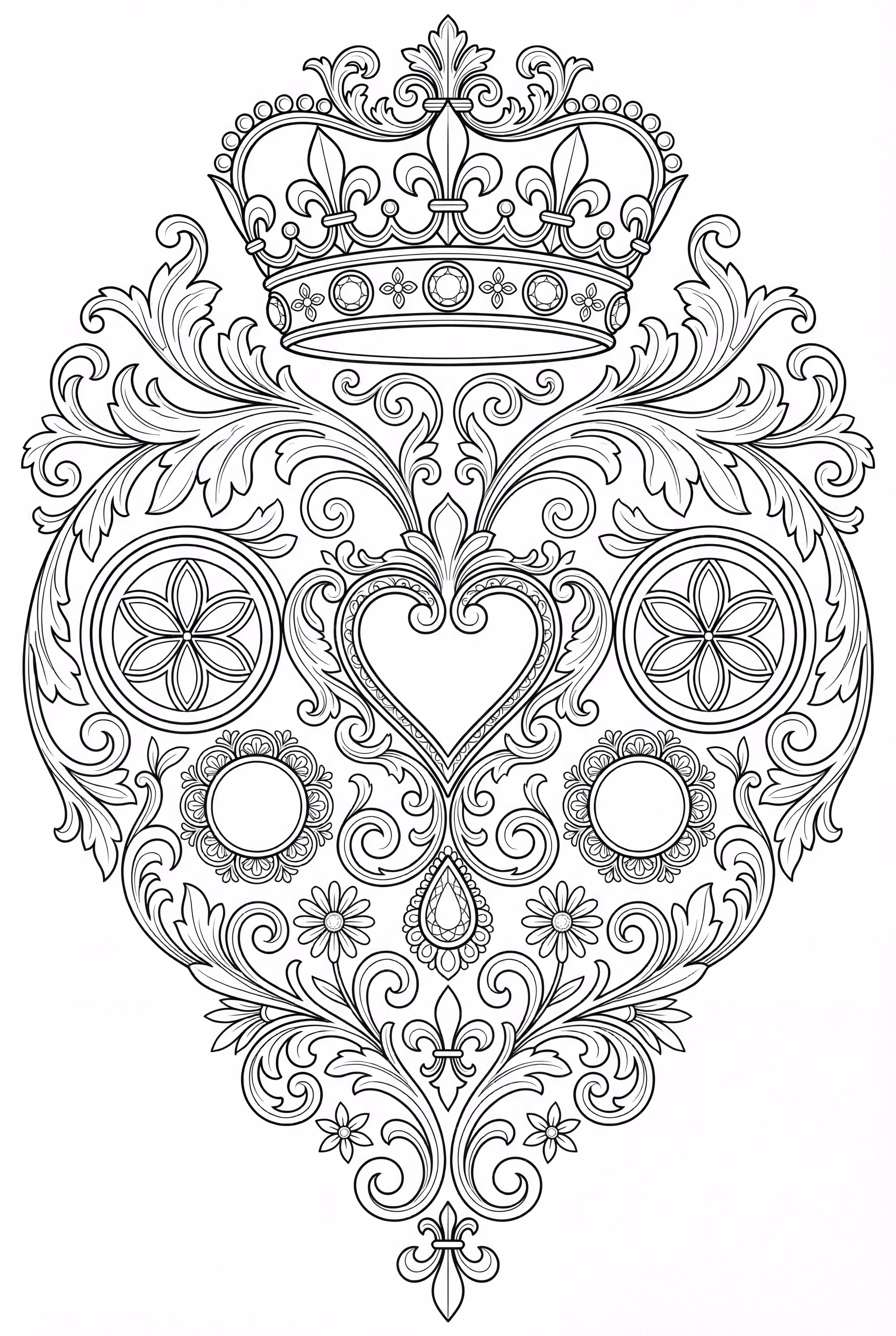 华丽的心形王冠