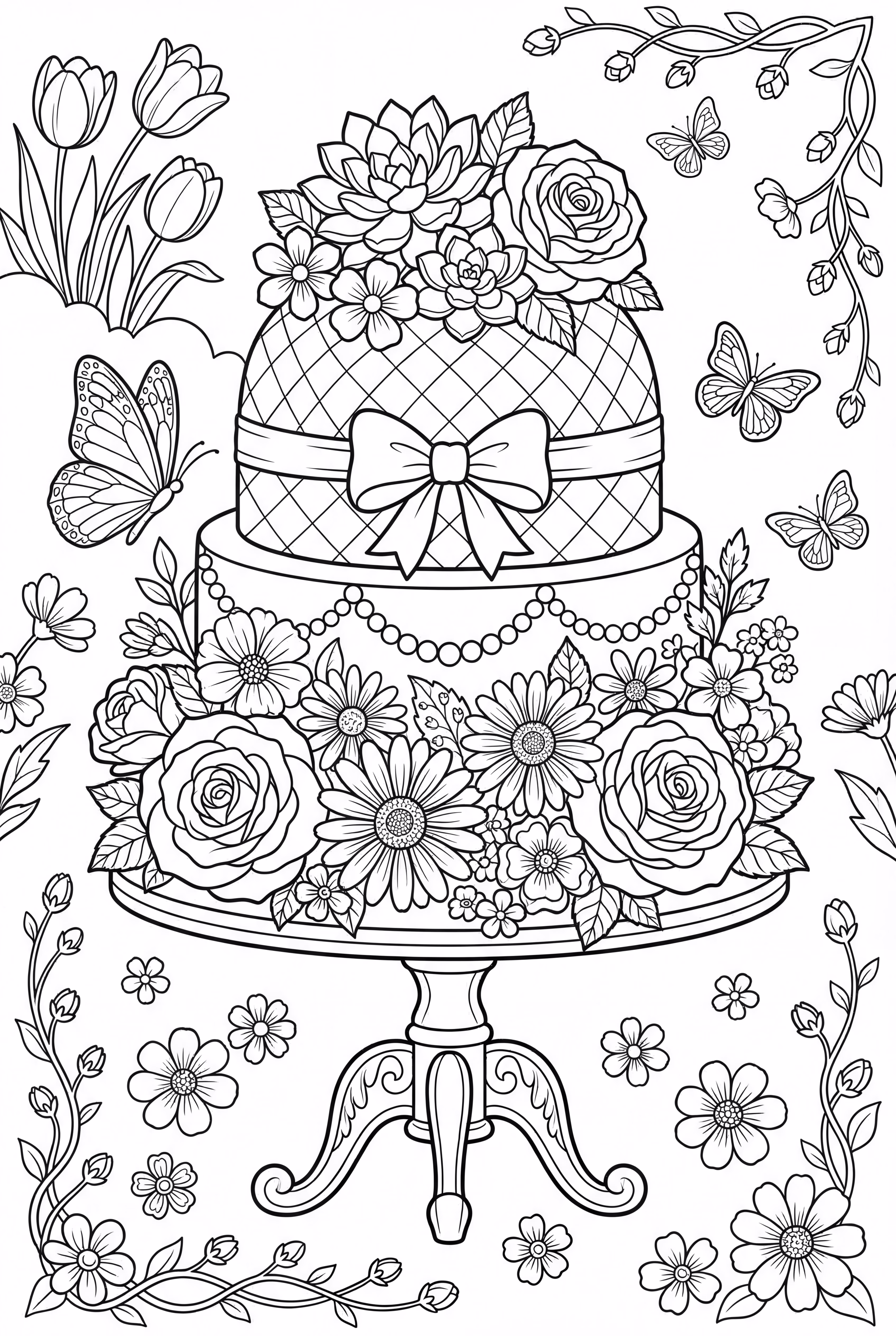 Fantasy Flower Cake Garden