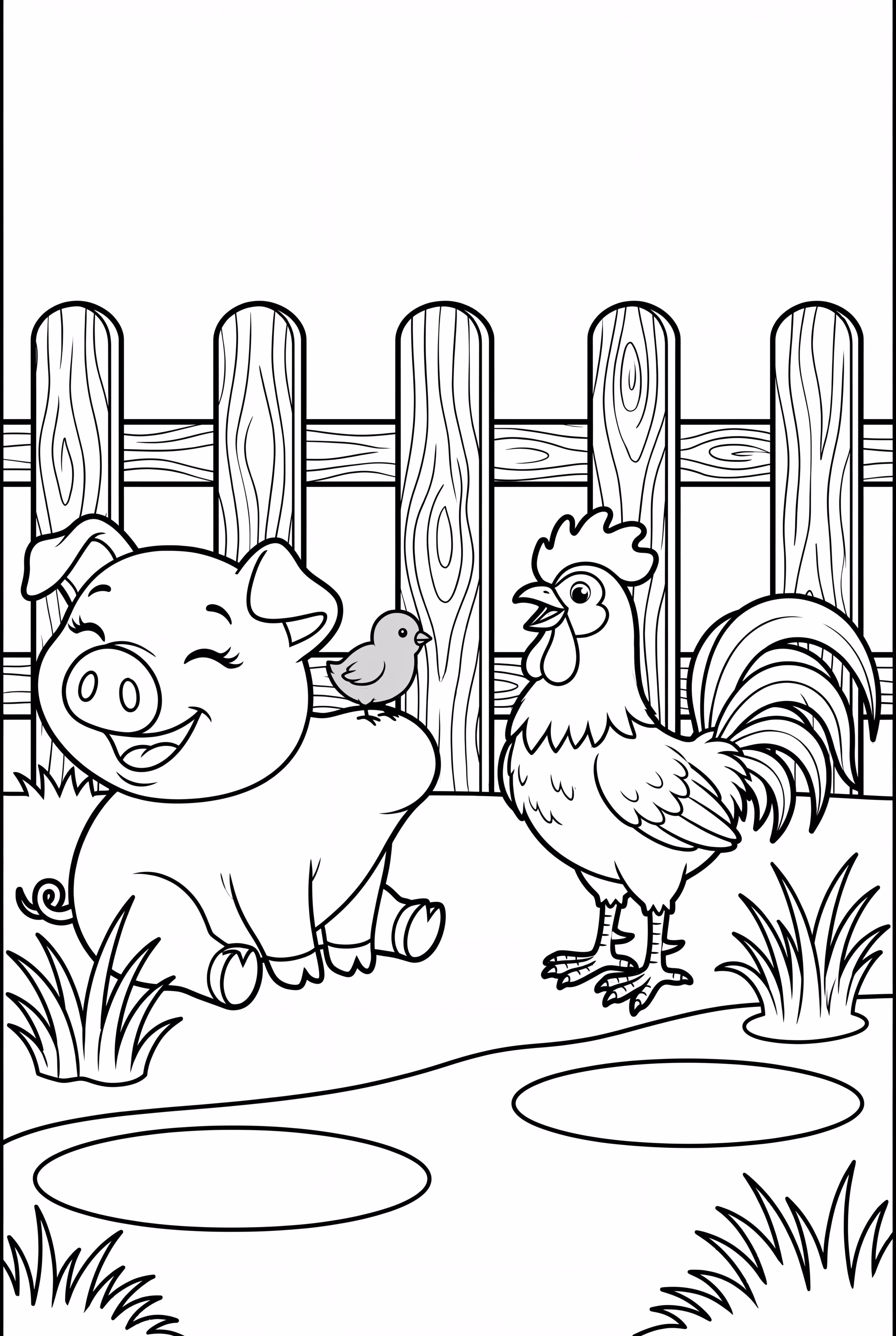 Farm Animals Playing in the Sunshine