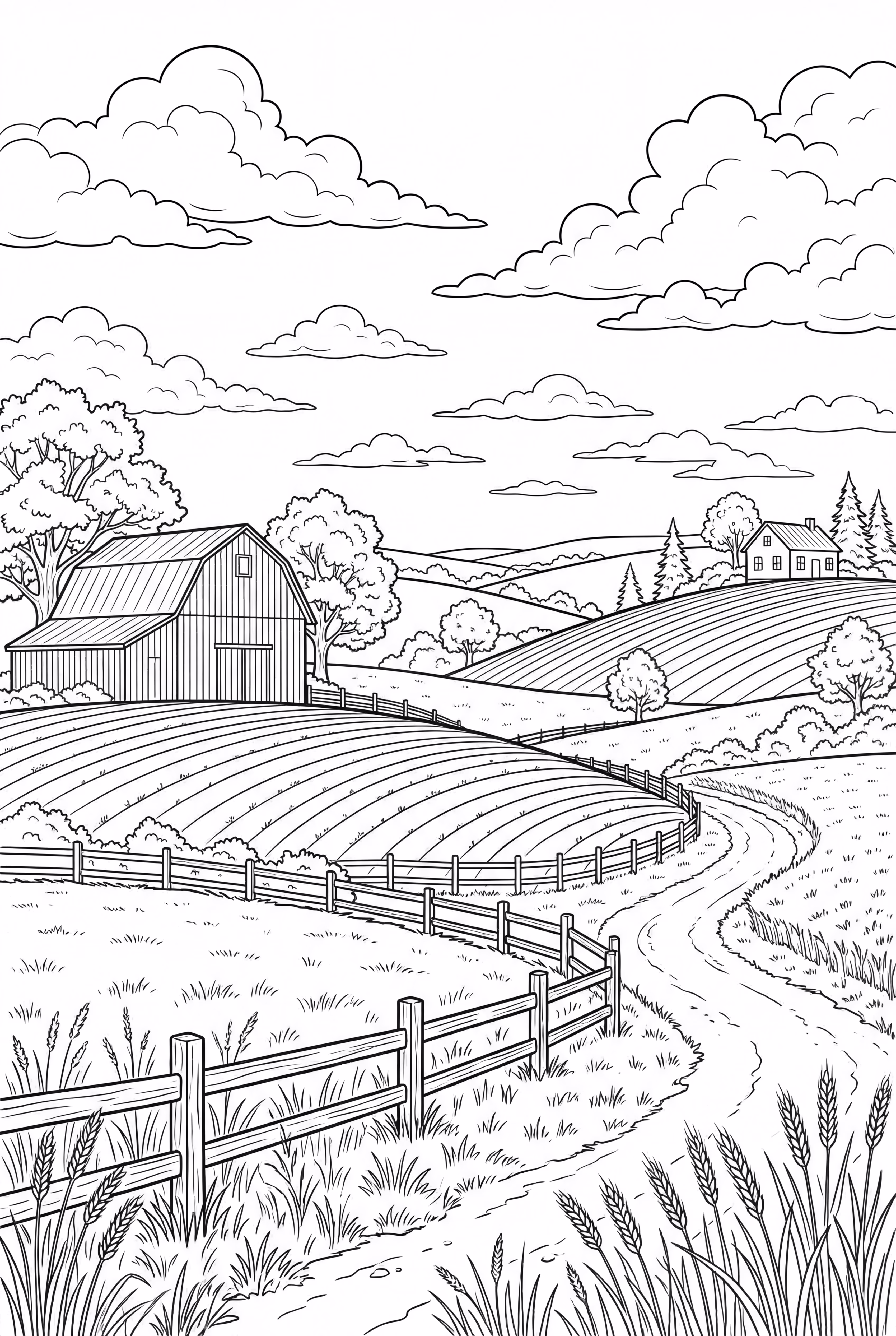 Bauernhaus Umgeben von Feldern