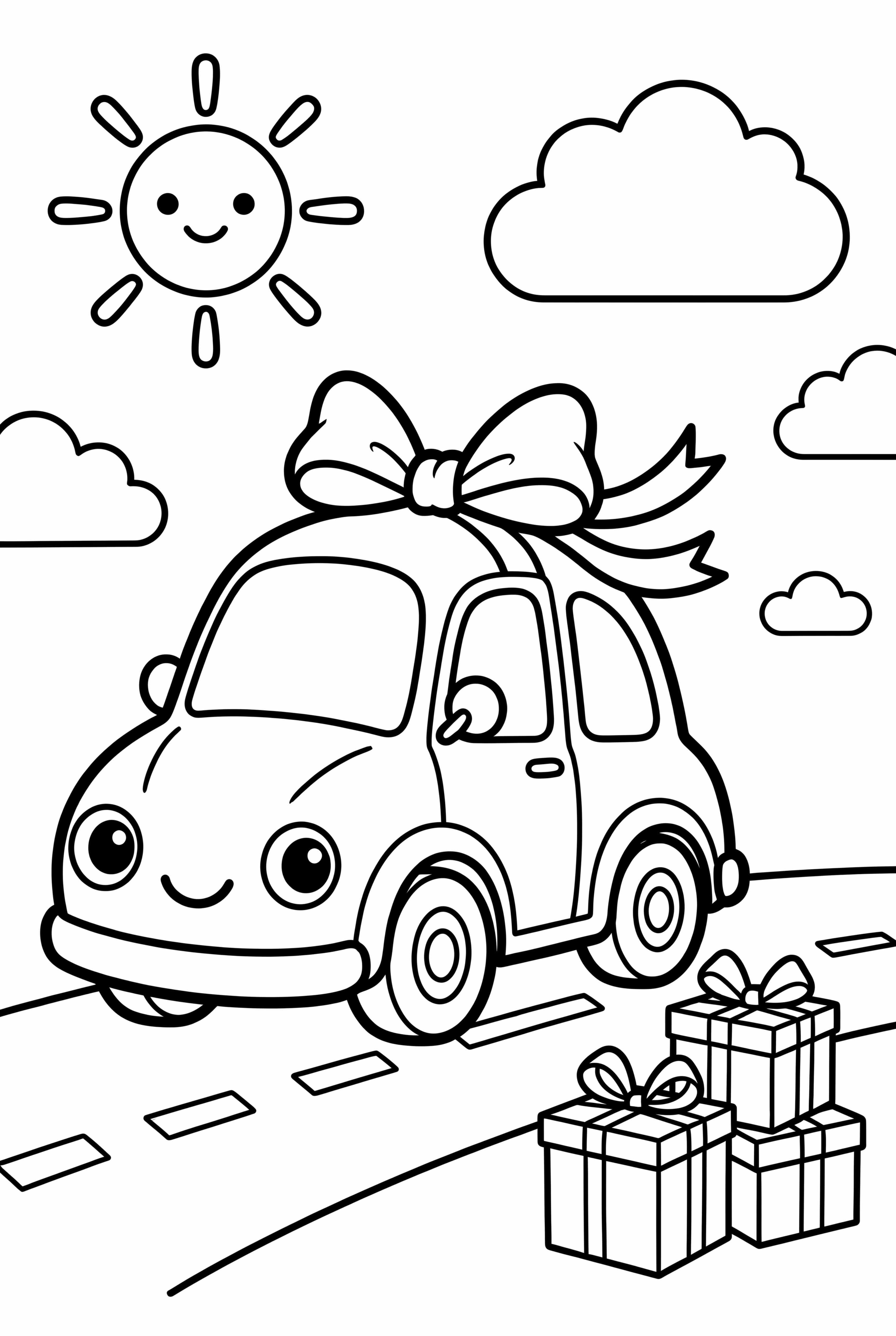 Father's Day Car With Ribbon