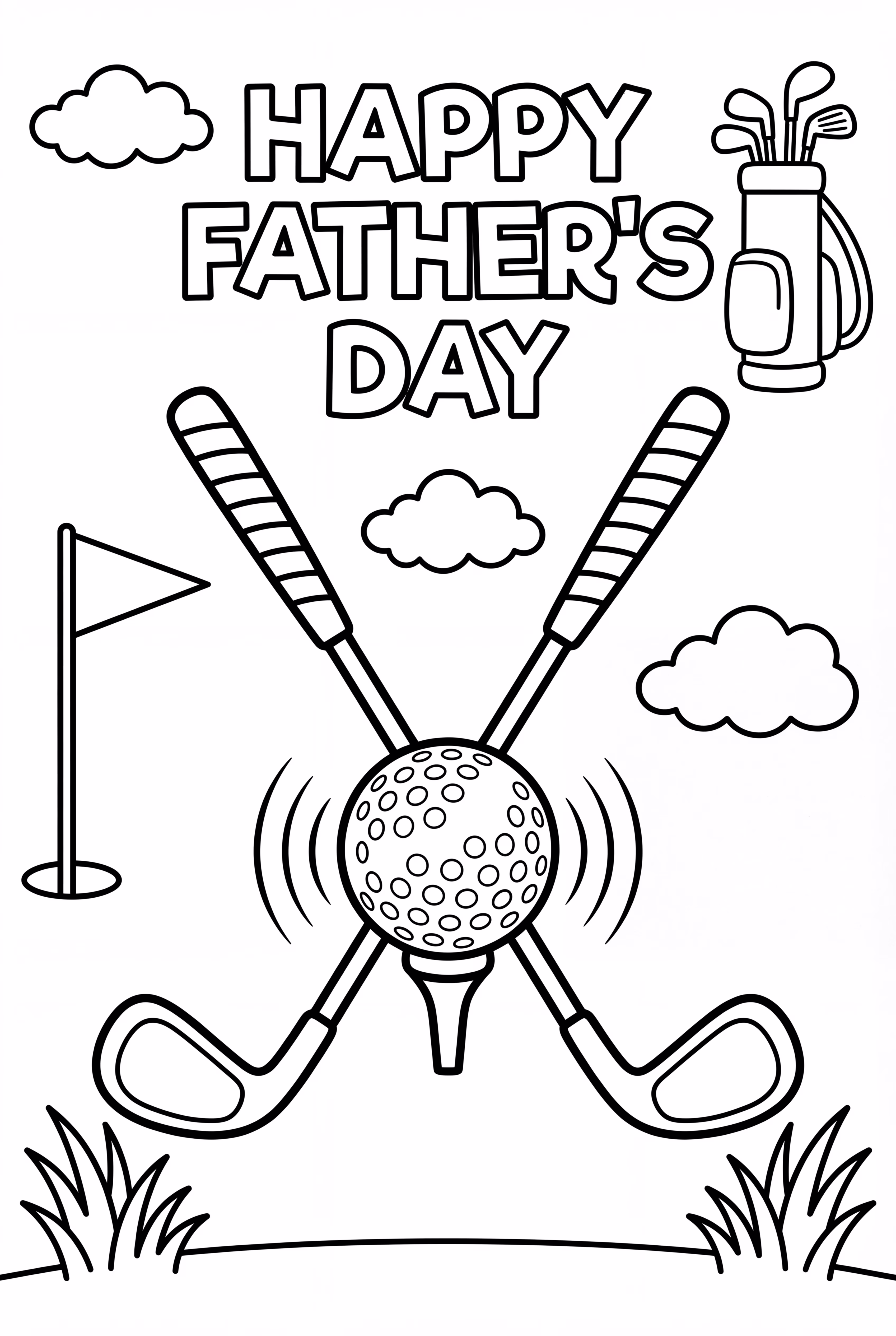 Father's Day Golf Clubs And Ball