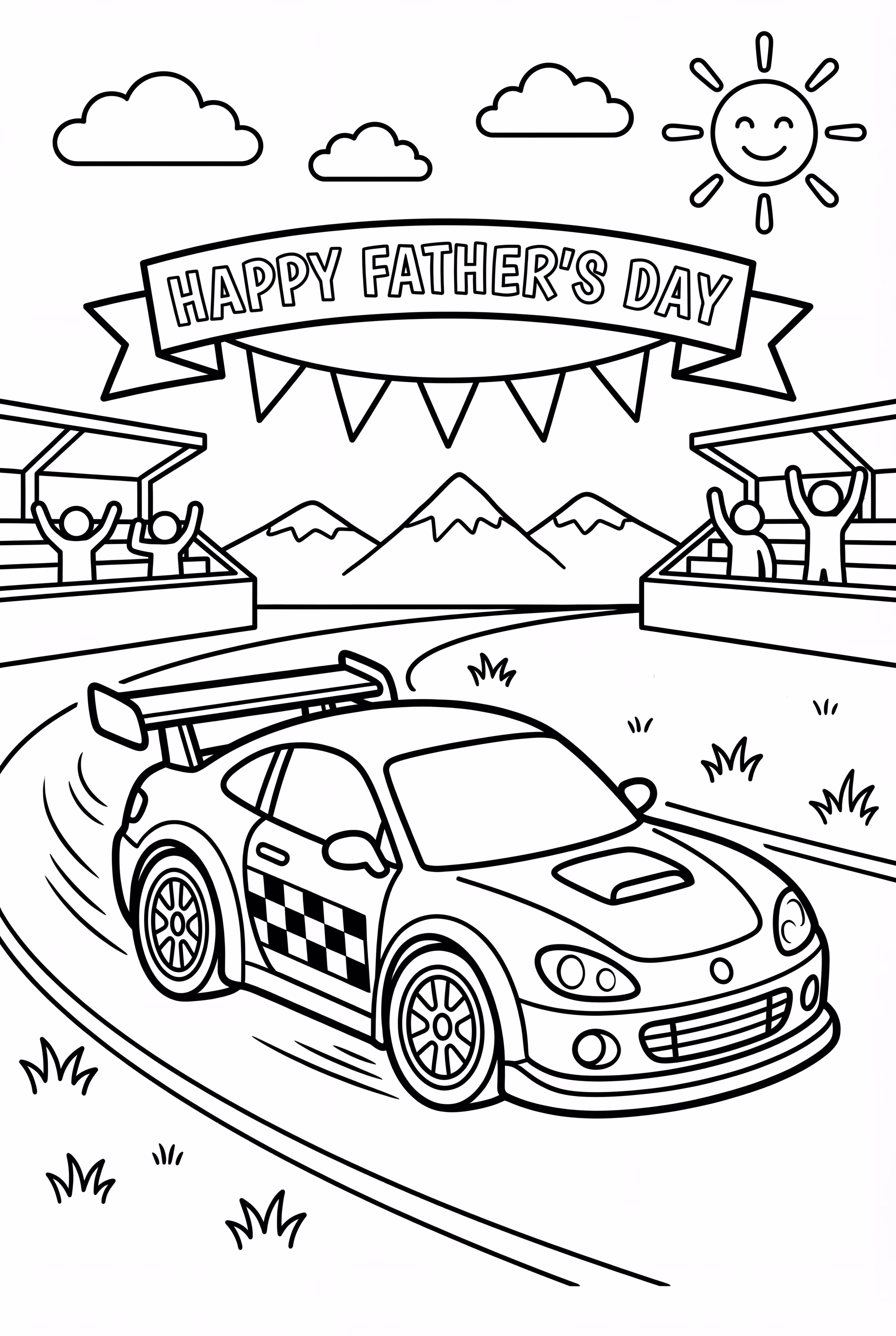 父の日のレースカーコース