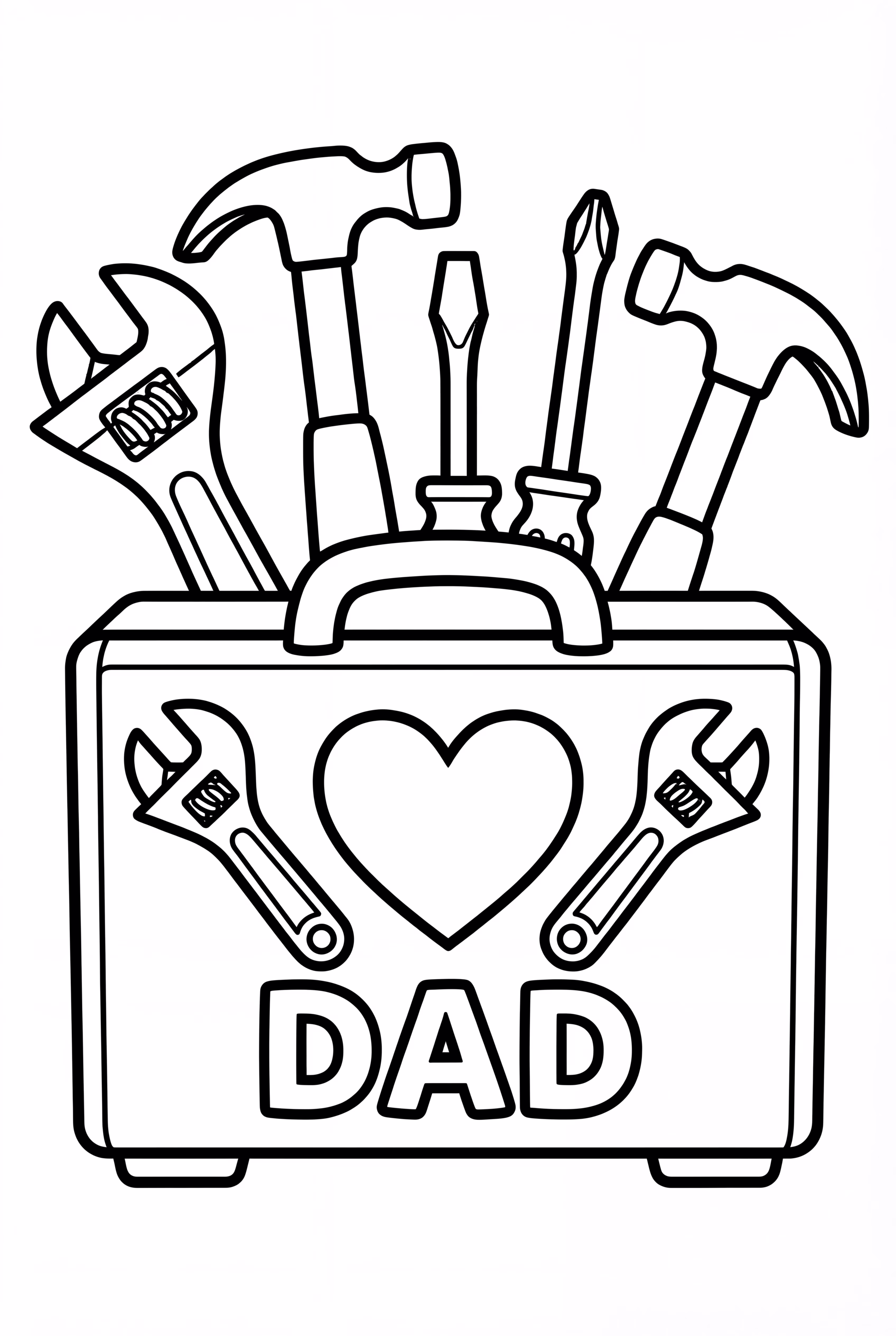Father's Day Toolbox With Wrenches