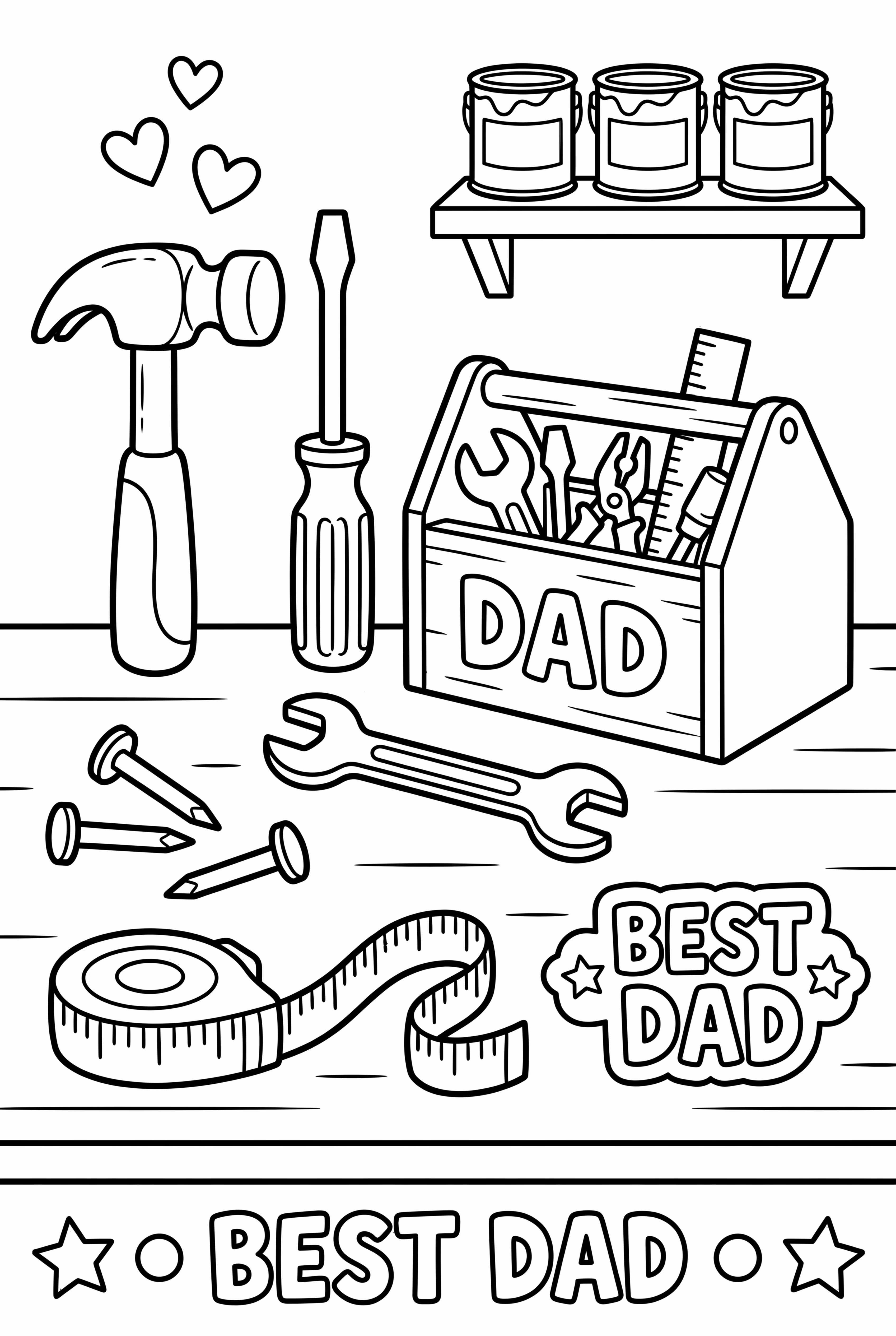 Father's Day Workshop Tools Layout
