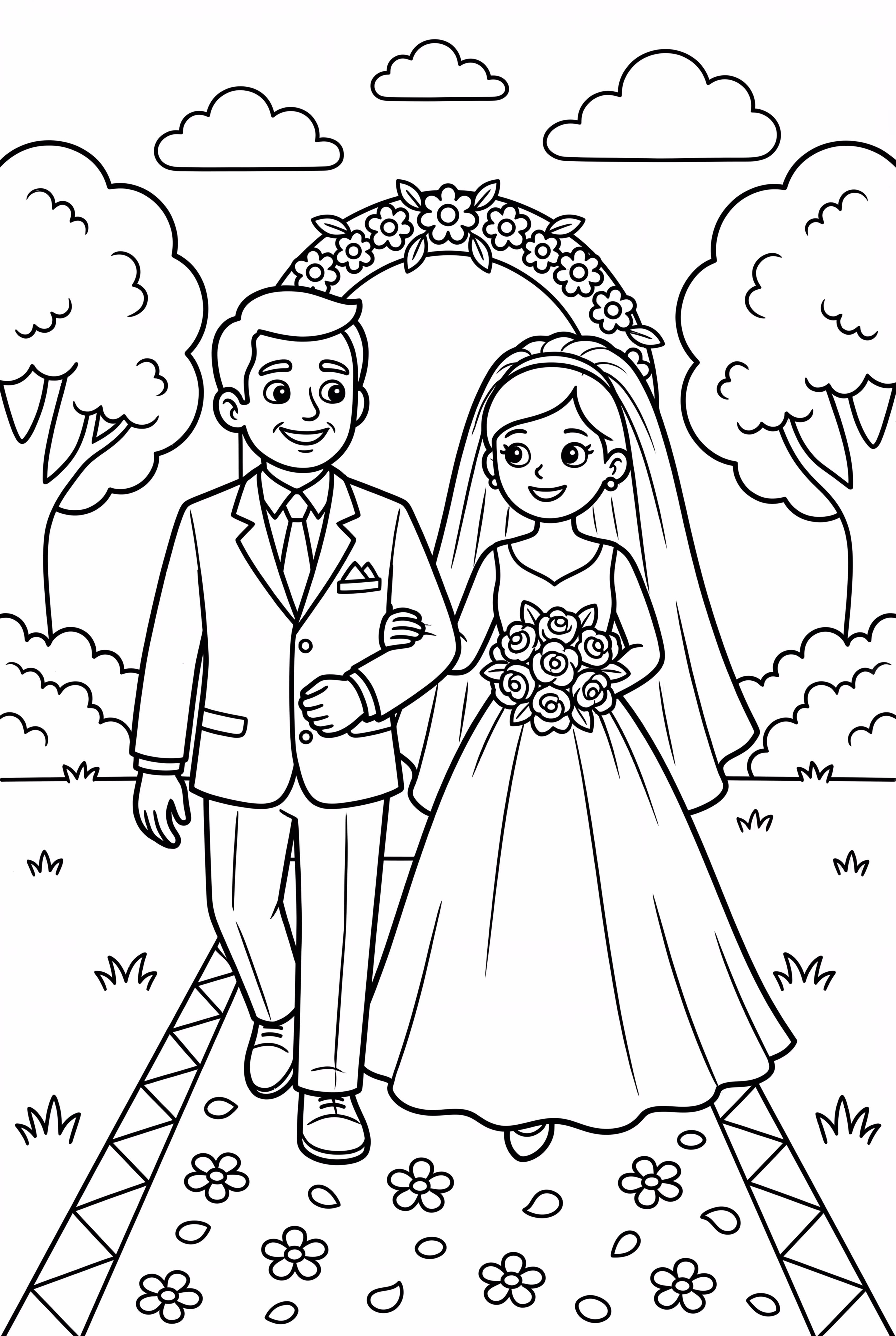 花嫁を結婚式へエスコートする父親