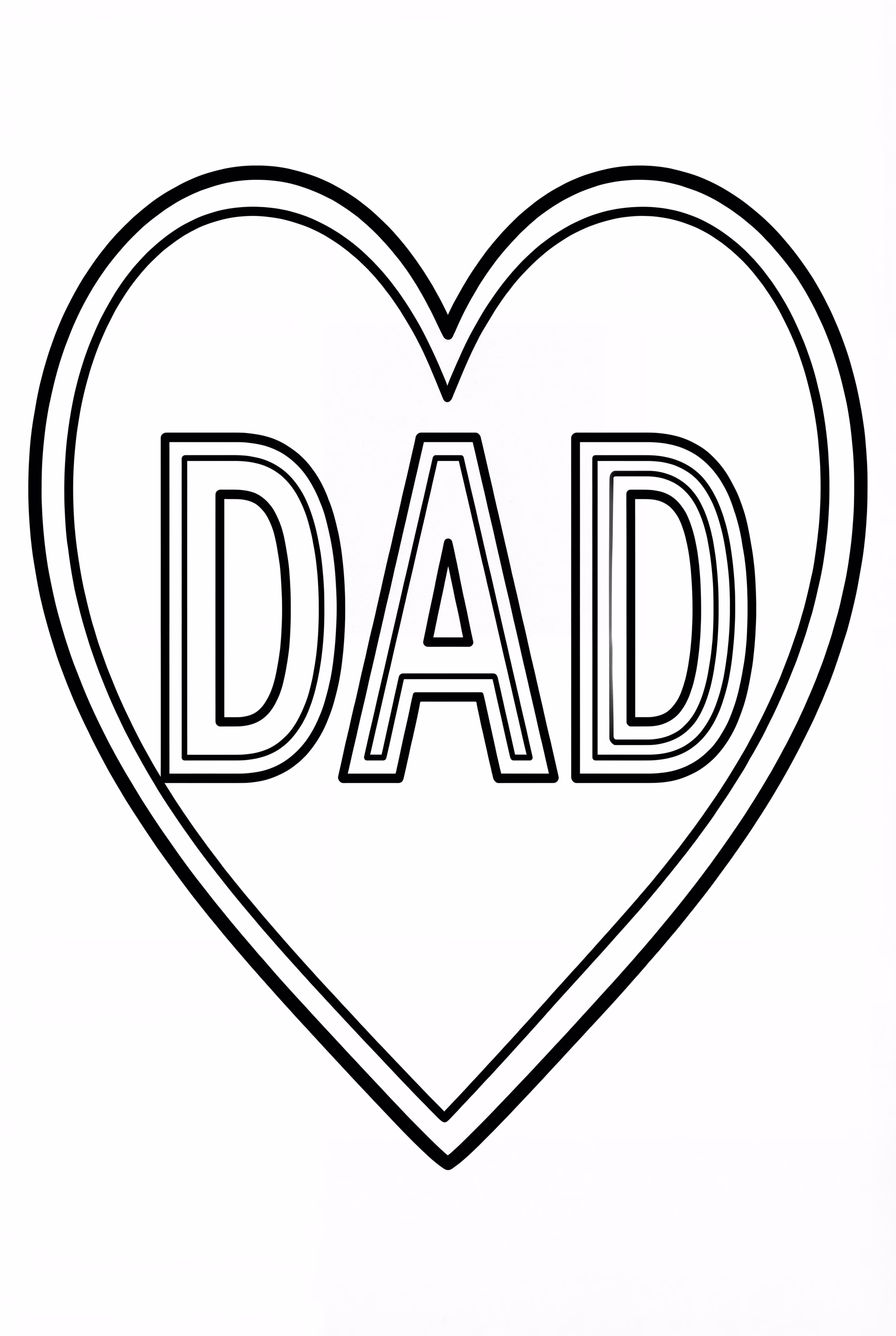 Fathers Day Heart With Dad