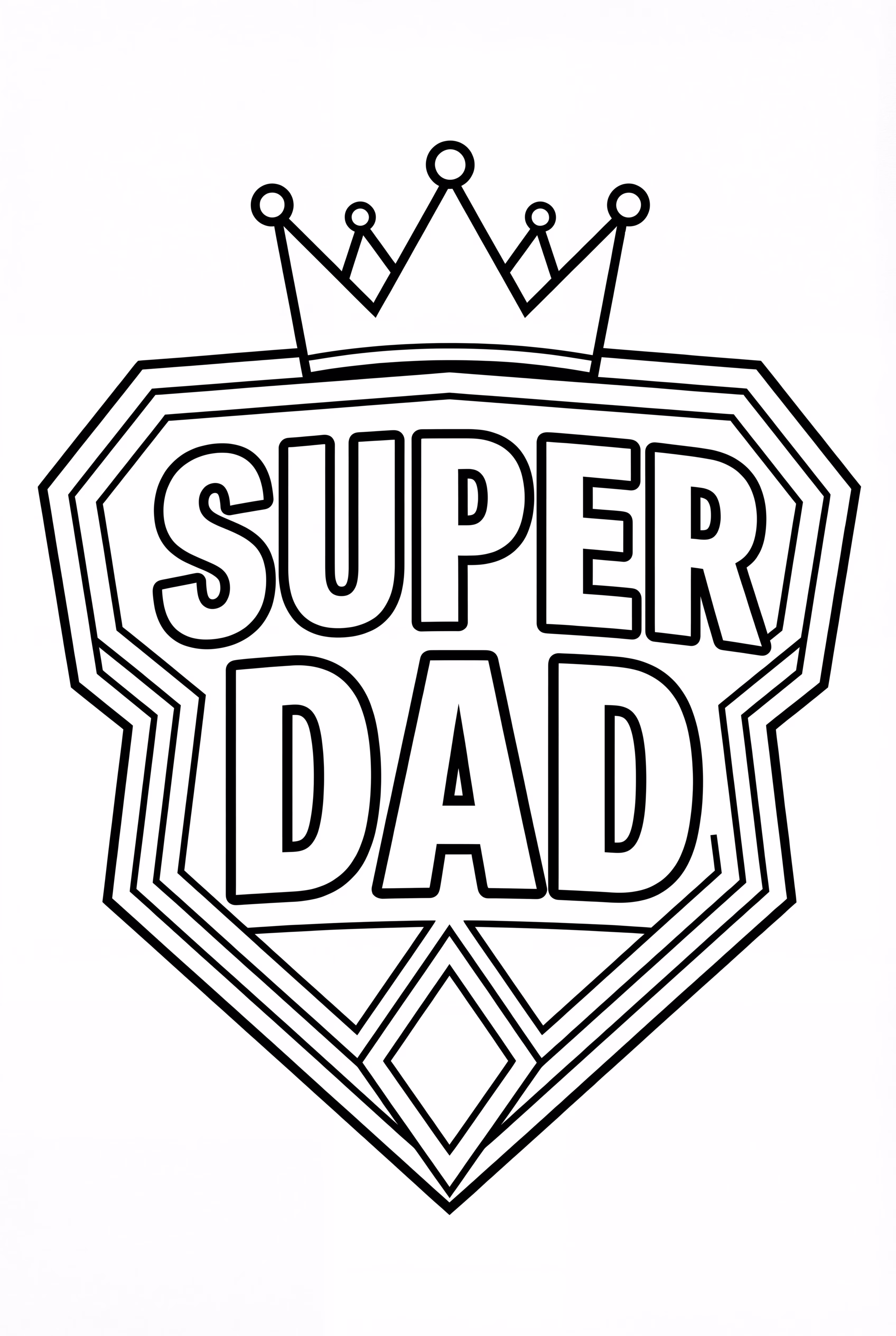 Fathers Day Super Dad Logo