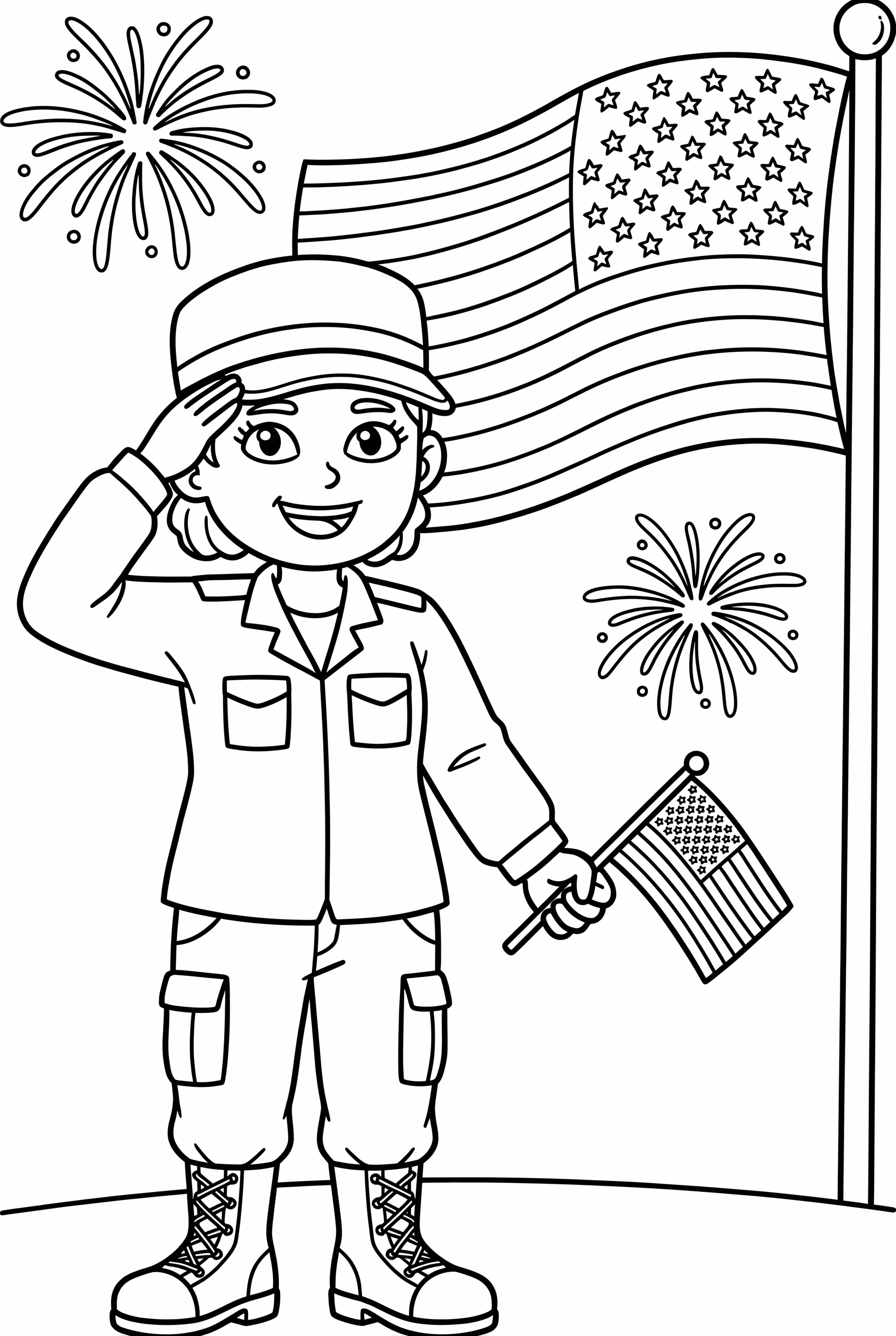 Female Soldier Honored On Veterans Day