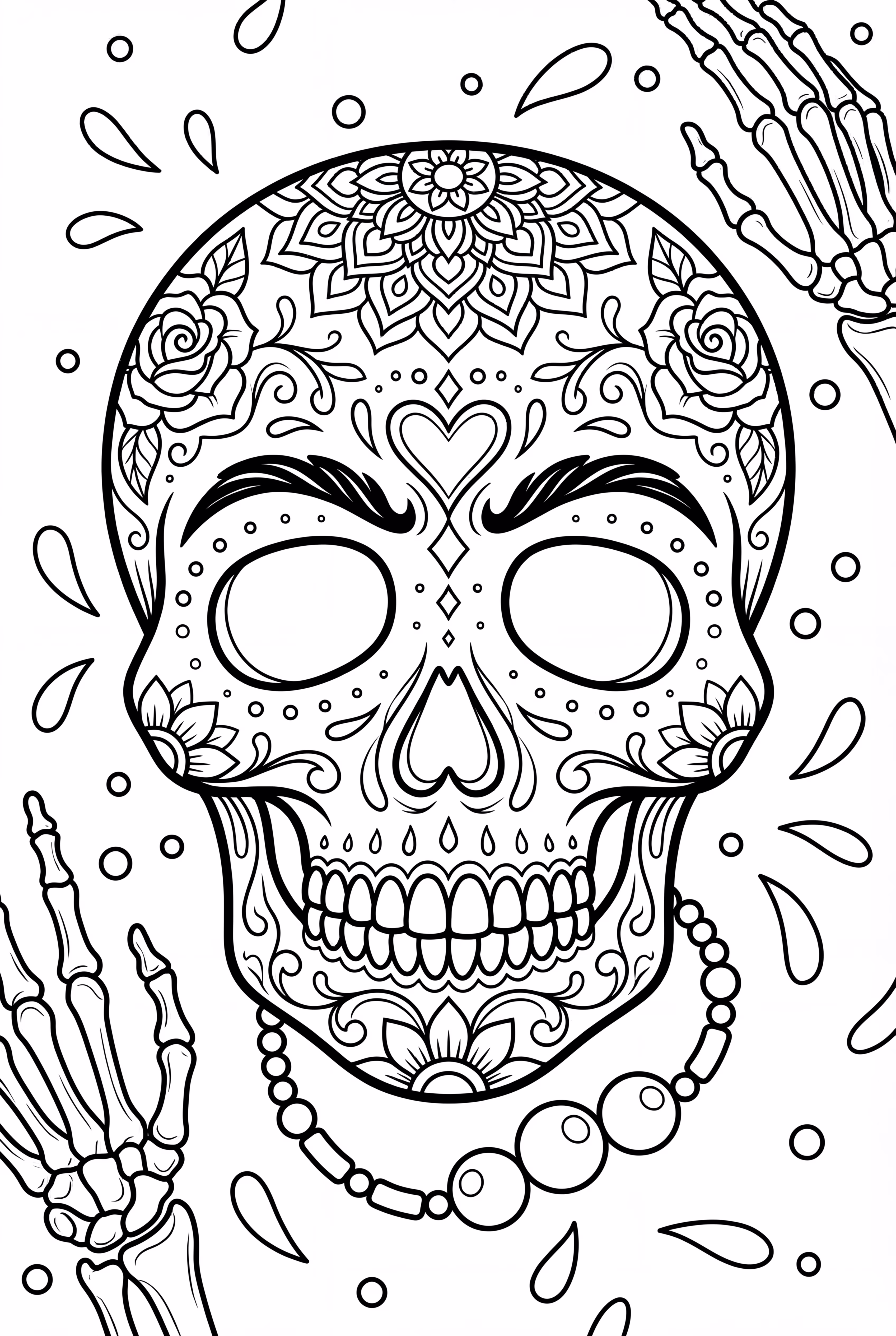 Female sugar skull makeup