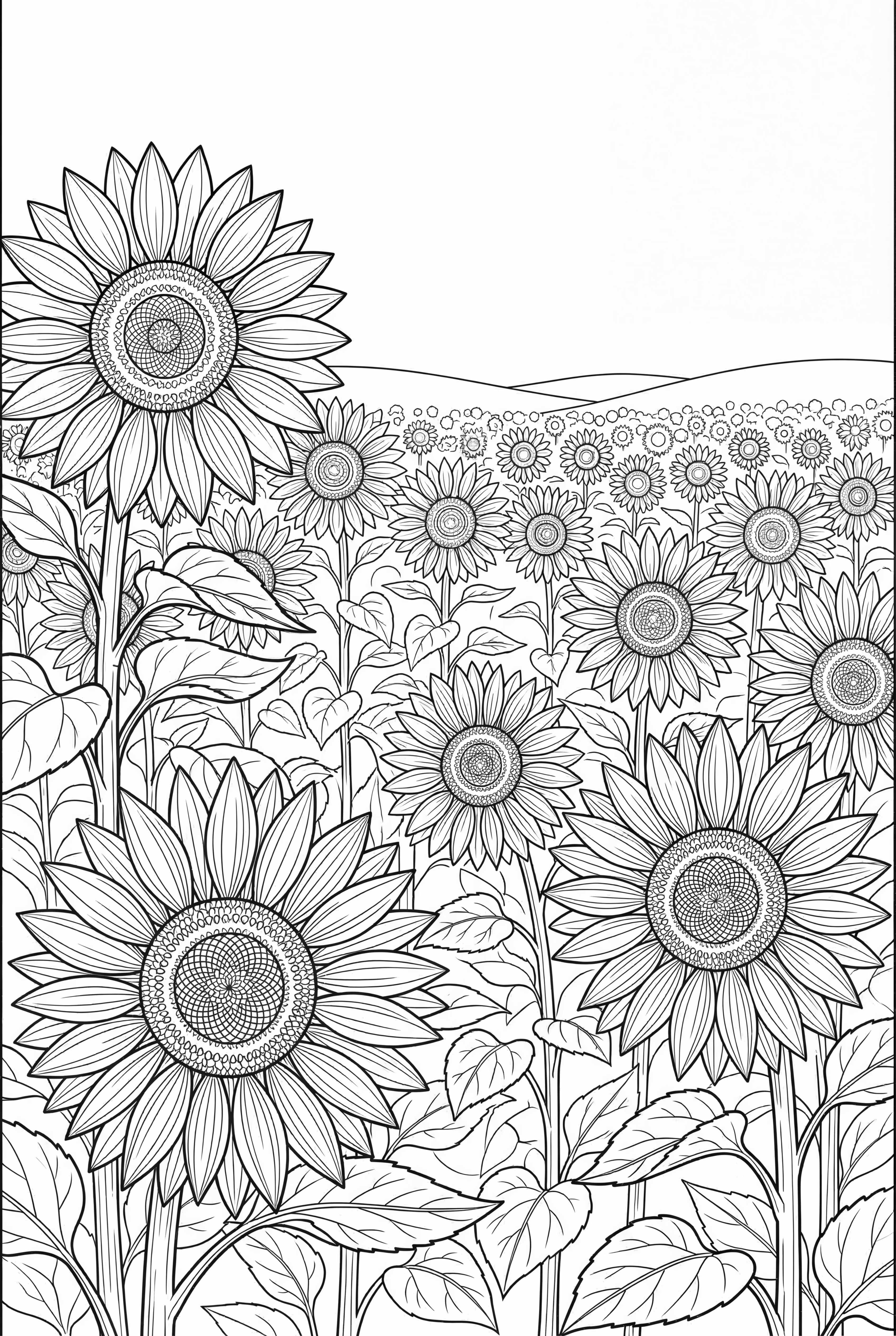 Field full of sunflowers