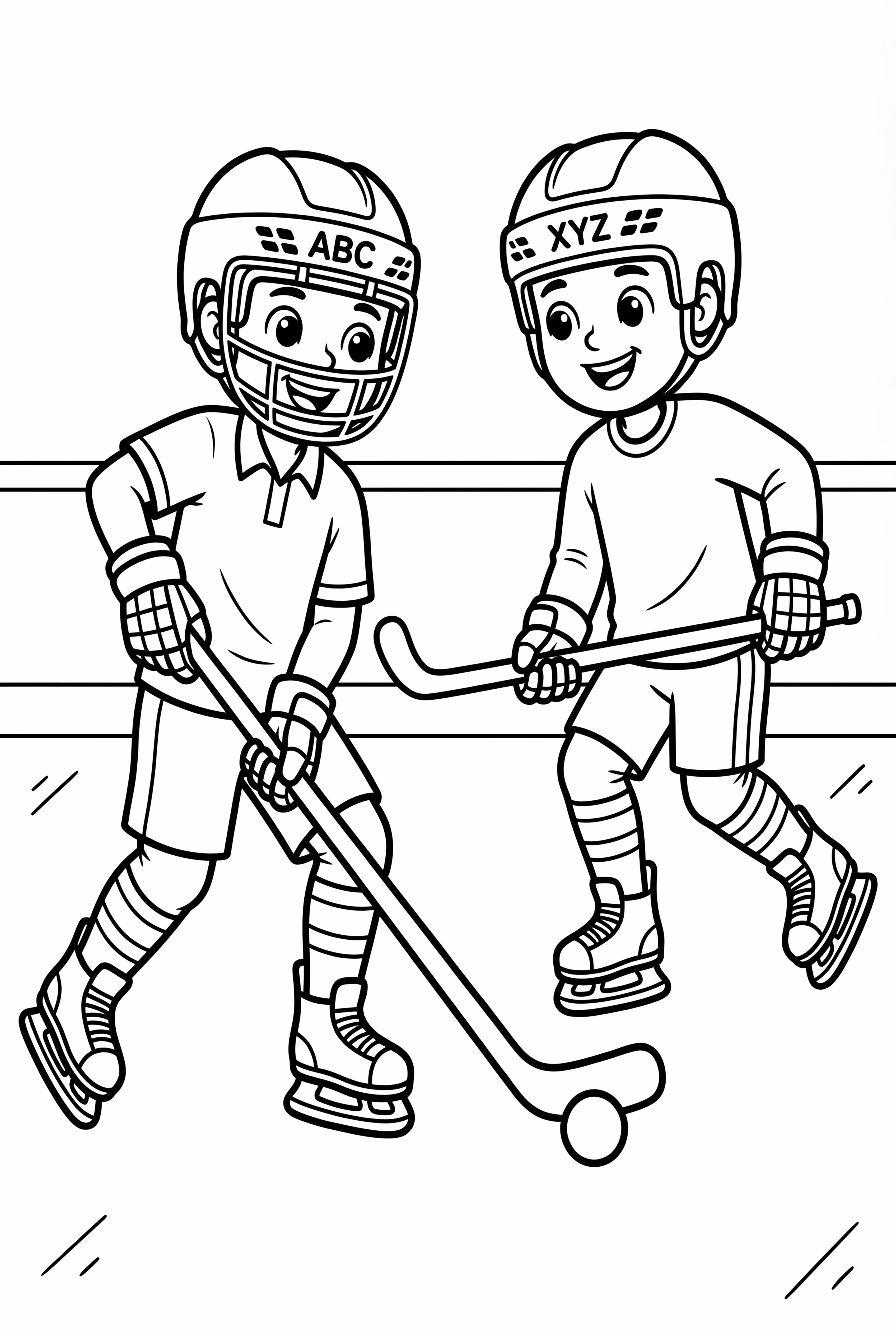 Field Hockey Player Passing To Teammate