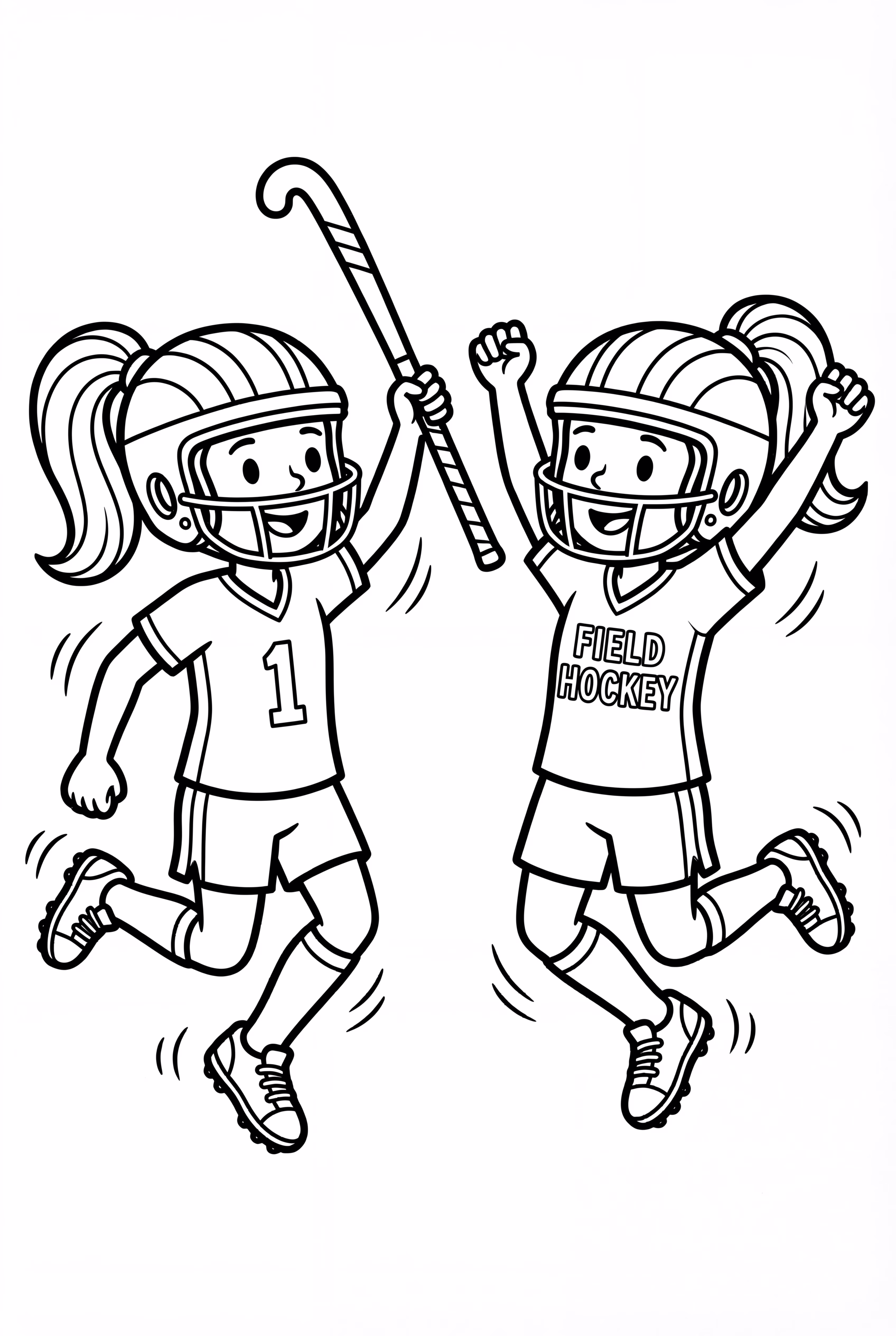 Feldhockey-Team feiert Tor