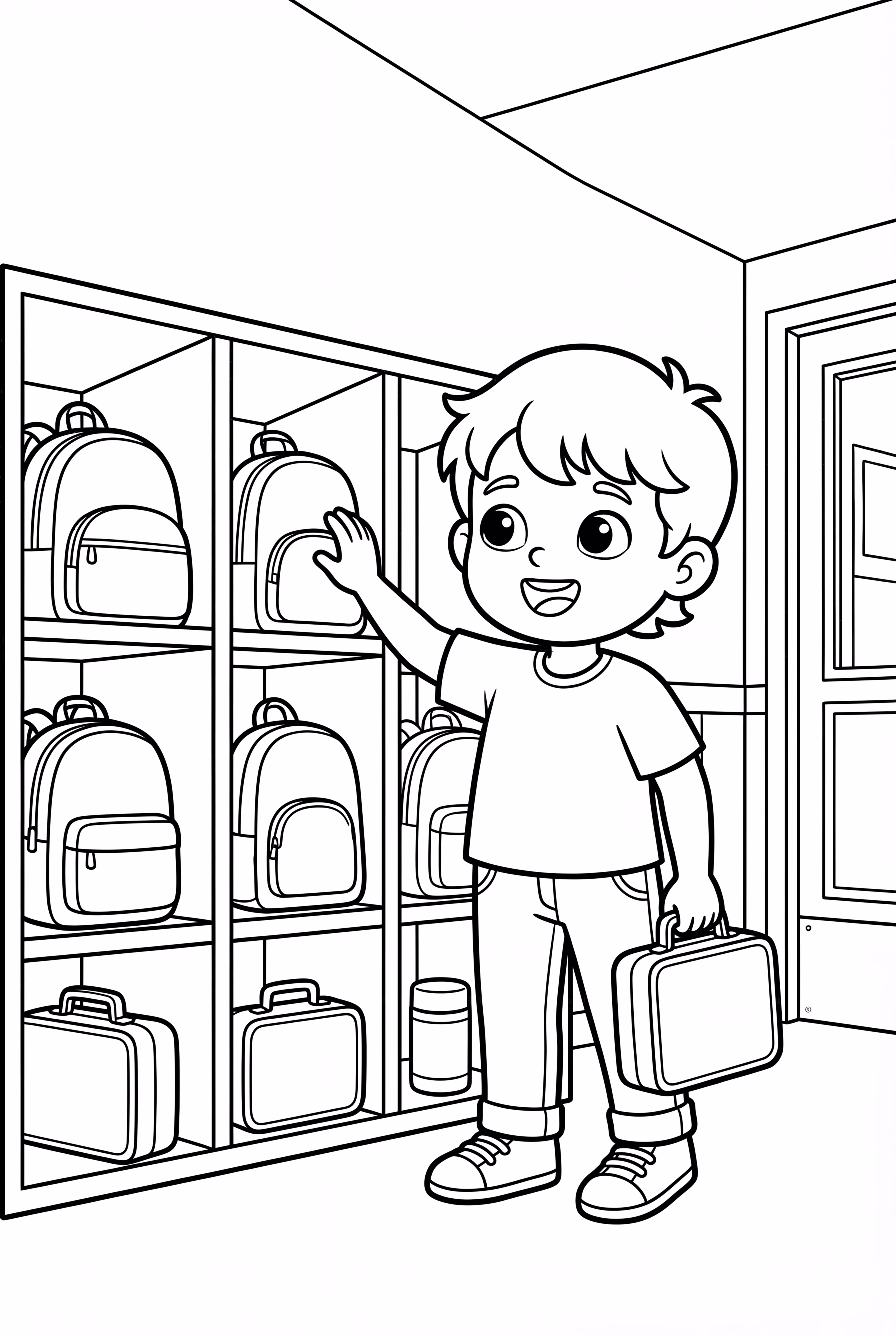 Finding A Cubby On The First Day Of School