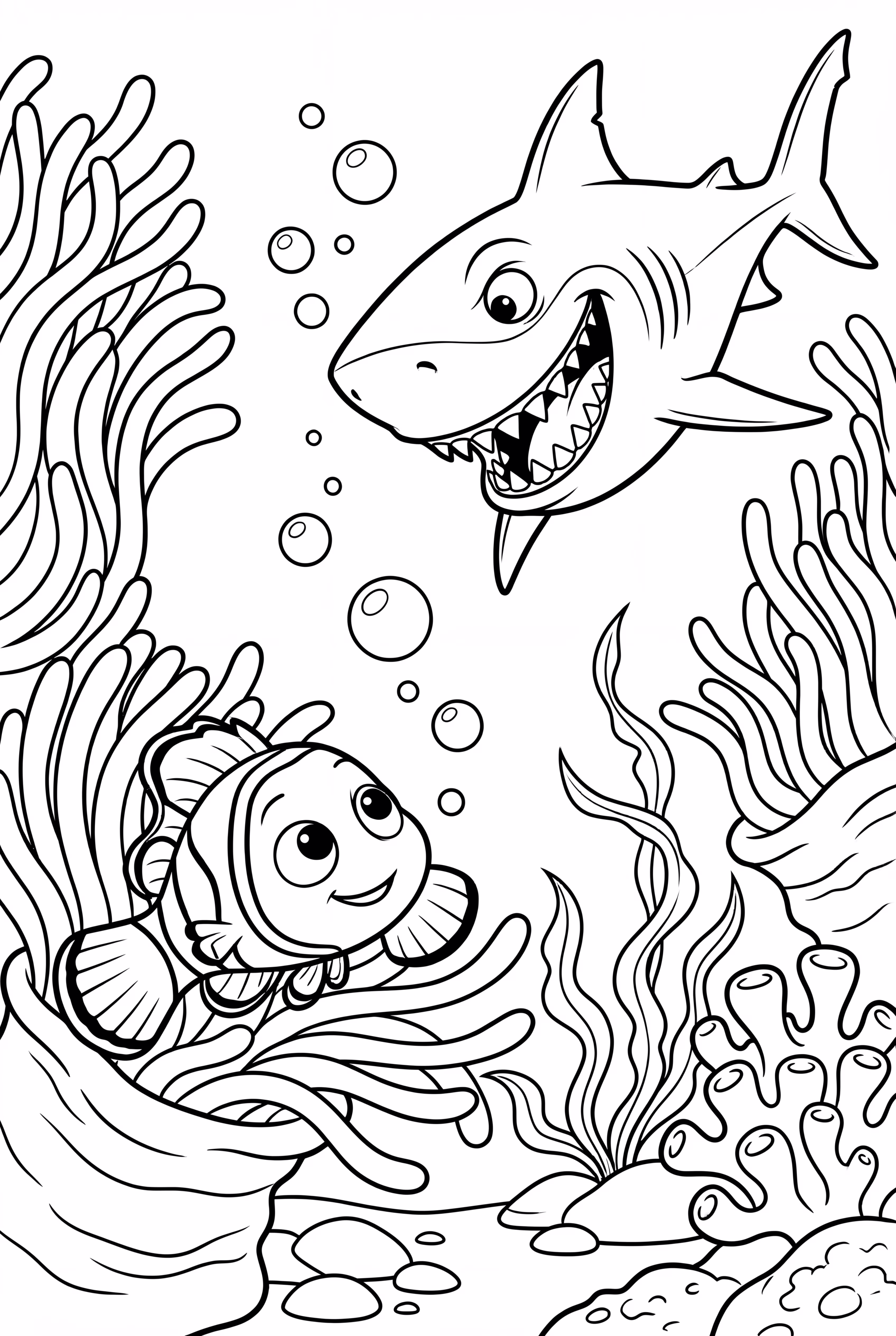 Finding Nemo And Bruce Exploring The Anemone Home