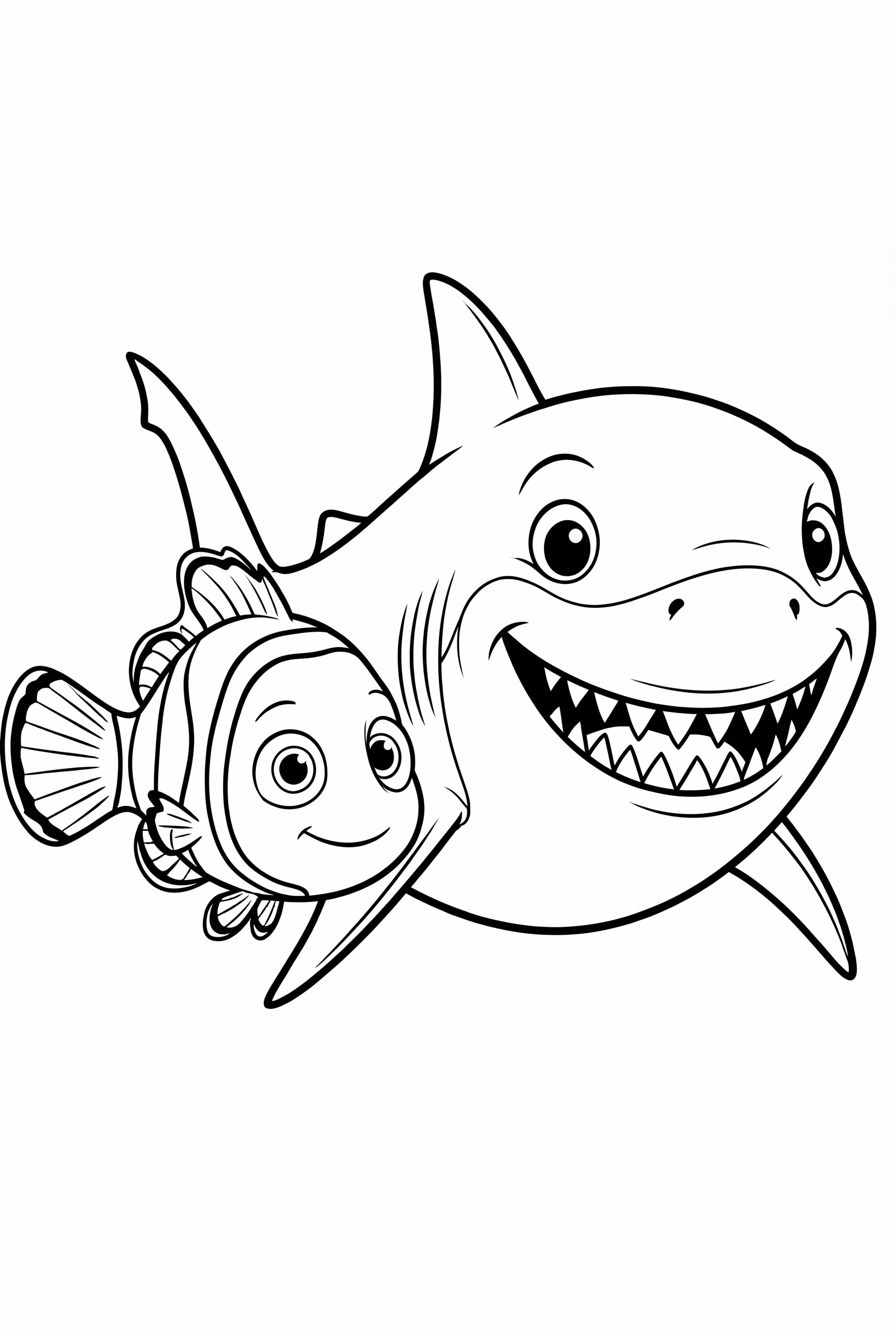 Finding Nemo And Bruce The Shark In The Ocean