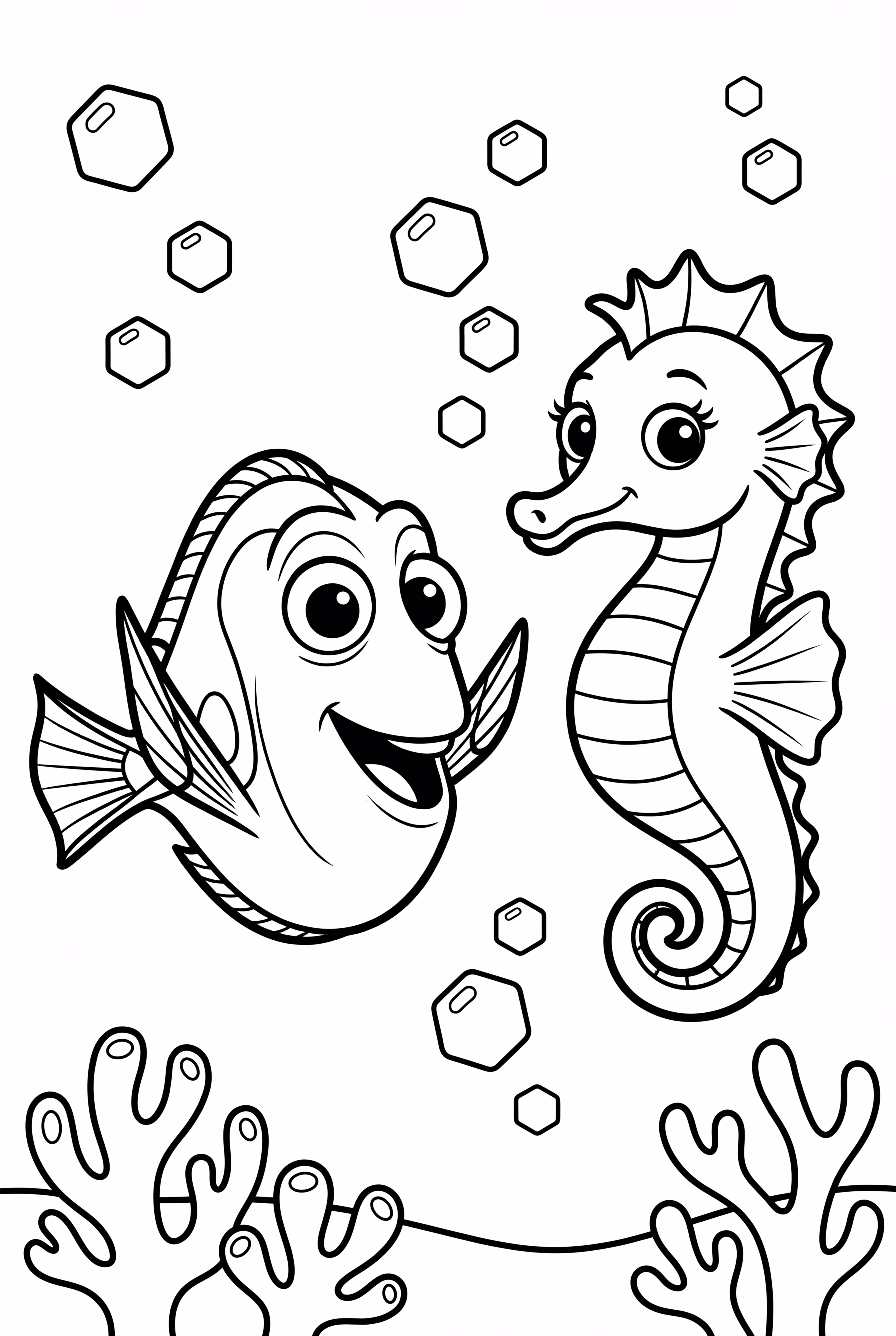 Finding Nemo Dory And Seahorse Adventure In The Deep