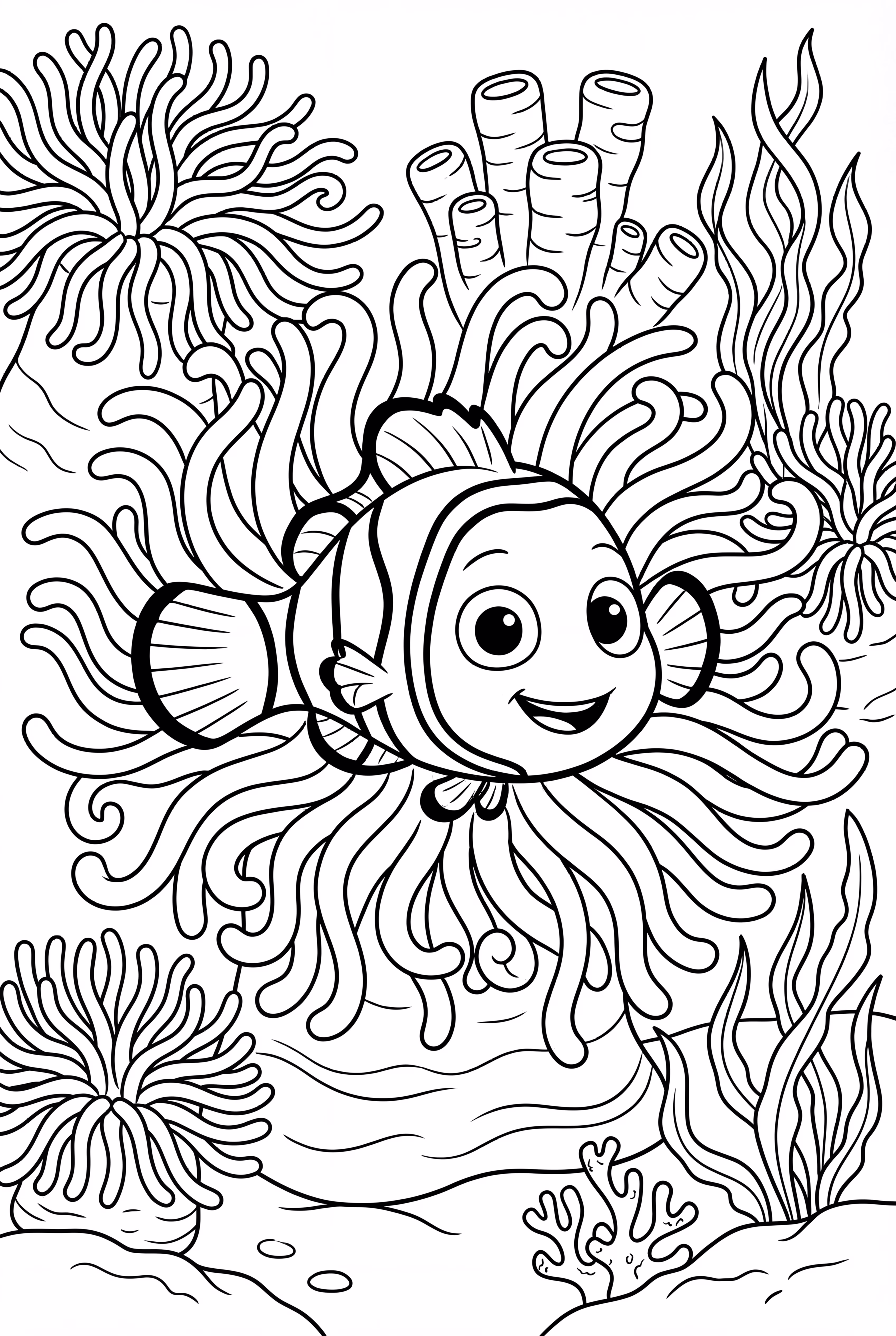 Finding Nemo Hiding In A Colorful Anemone