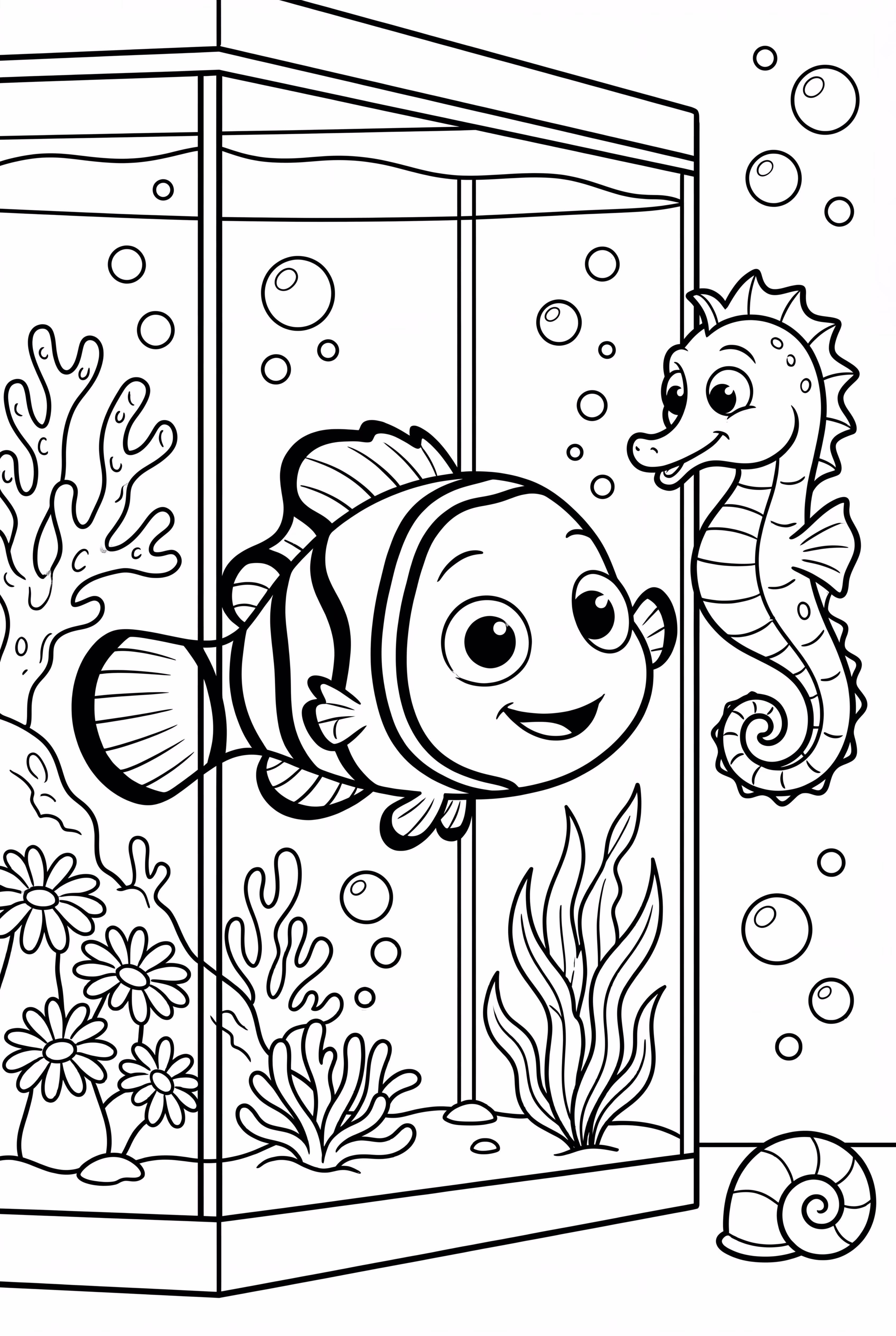 Finding Nemo In The Fish Tank With Seahorses