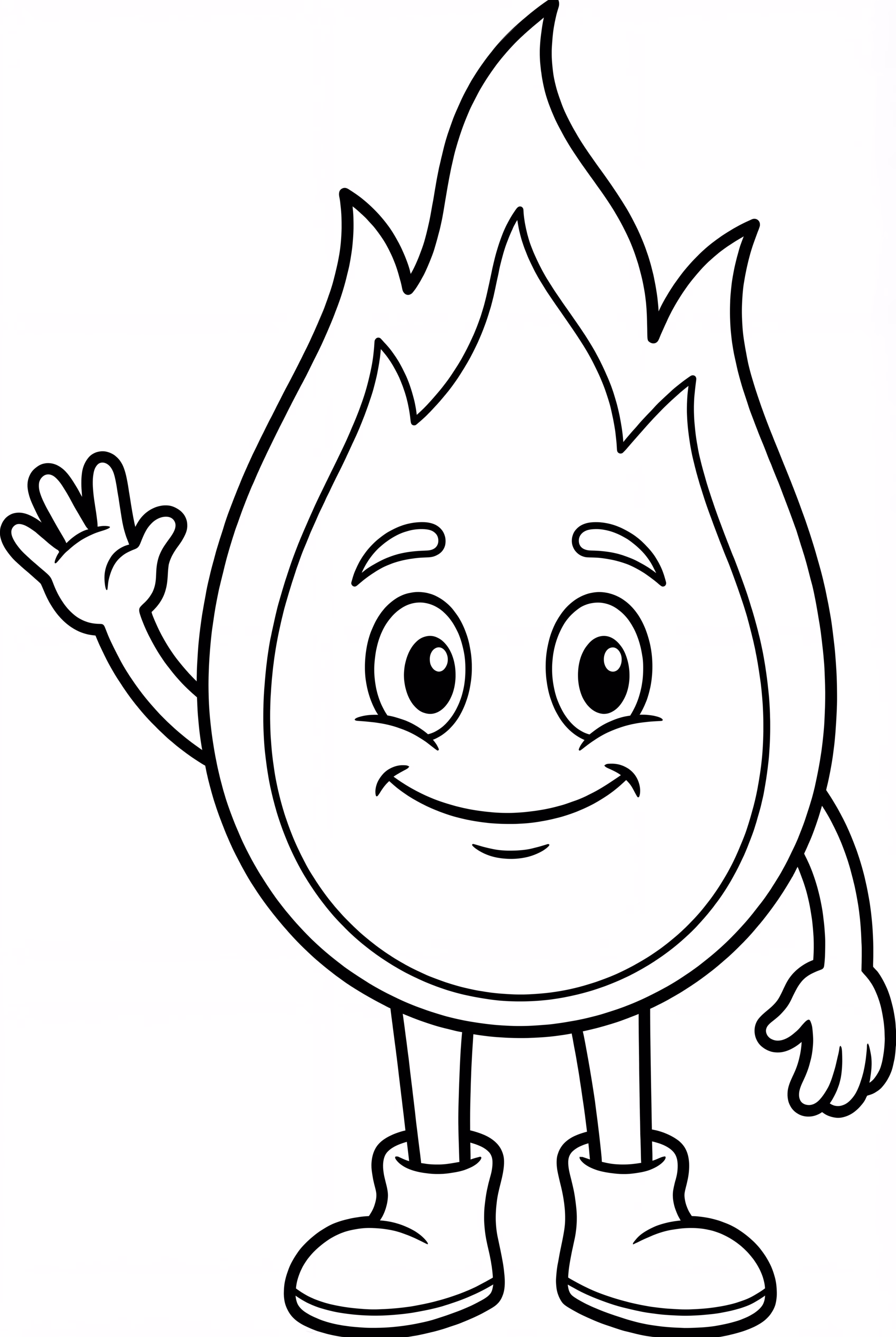 Fire Safety Mascot Waving