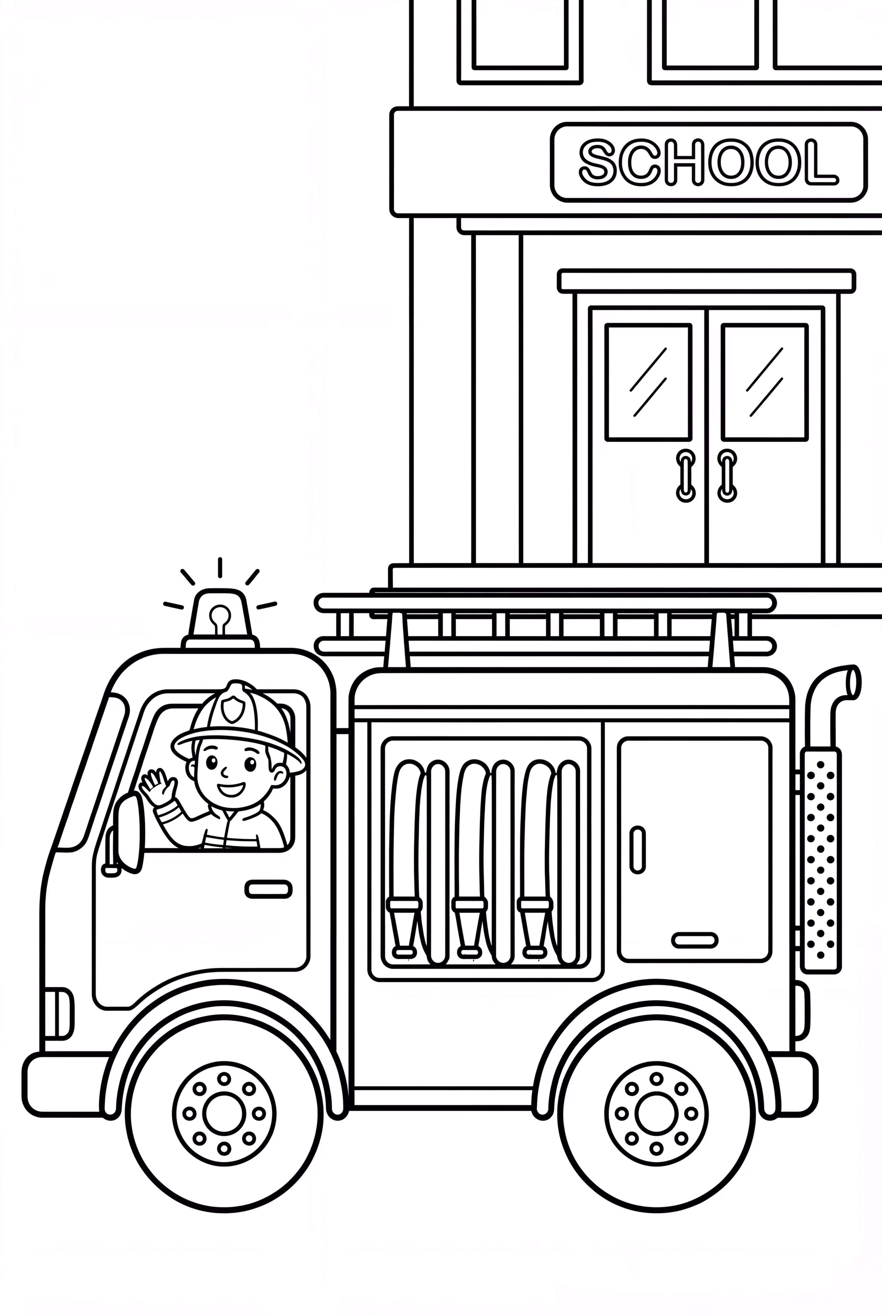 Fire Truck at School Visit