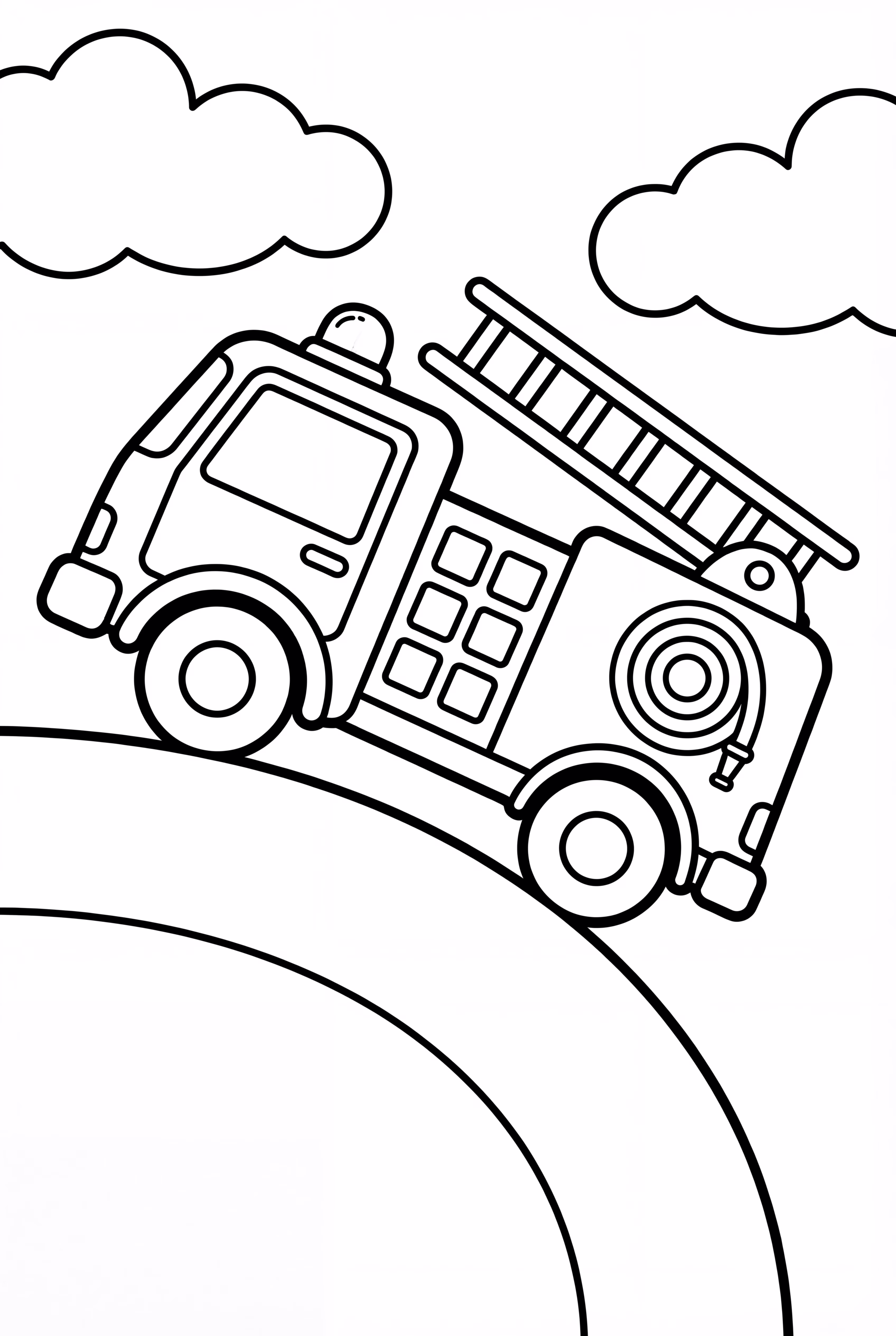 Fire Truck Climbing Steep Hill