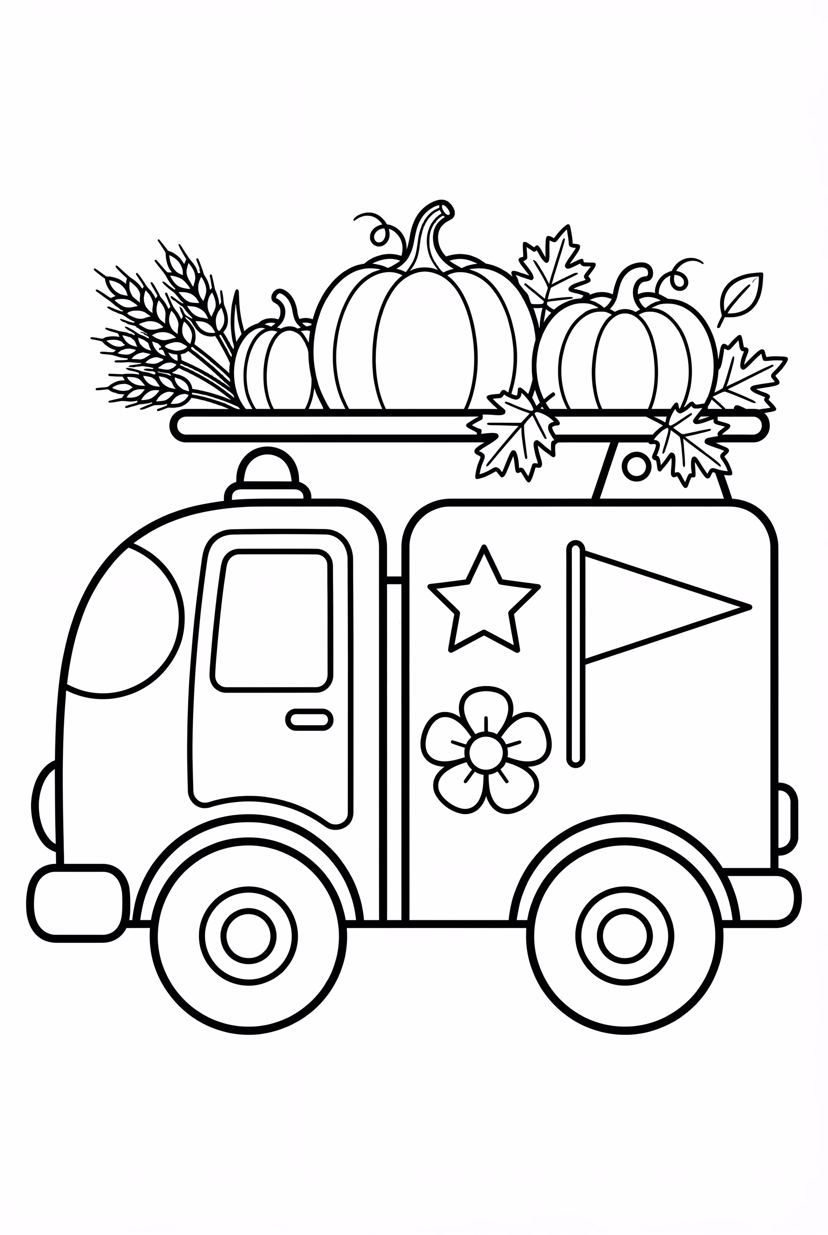 Fire Truck in Pumpkin Festival