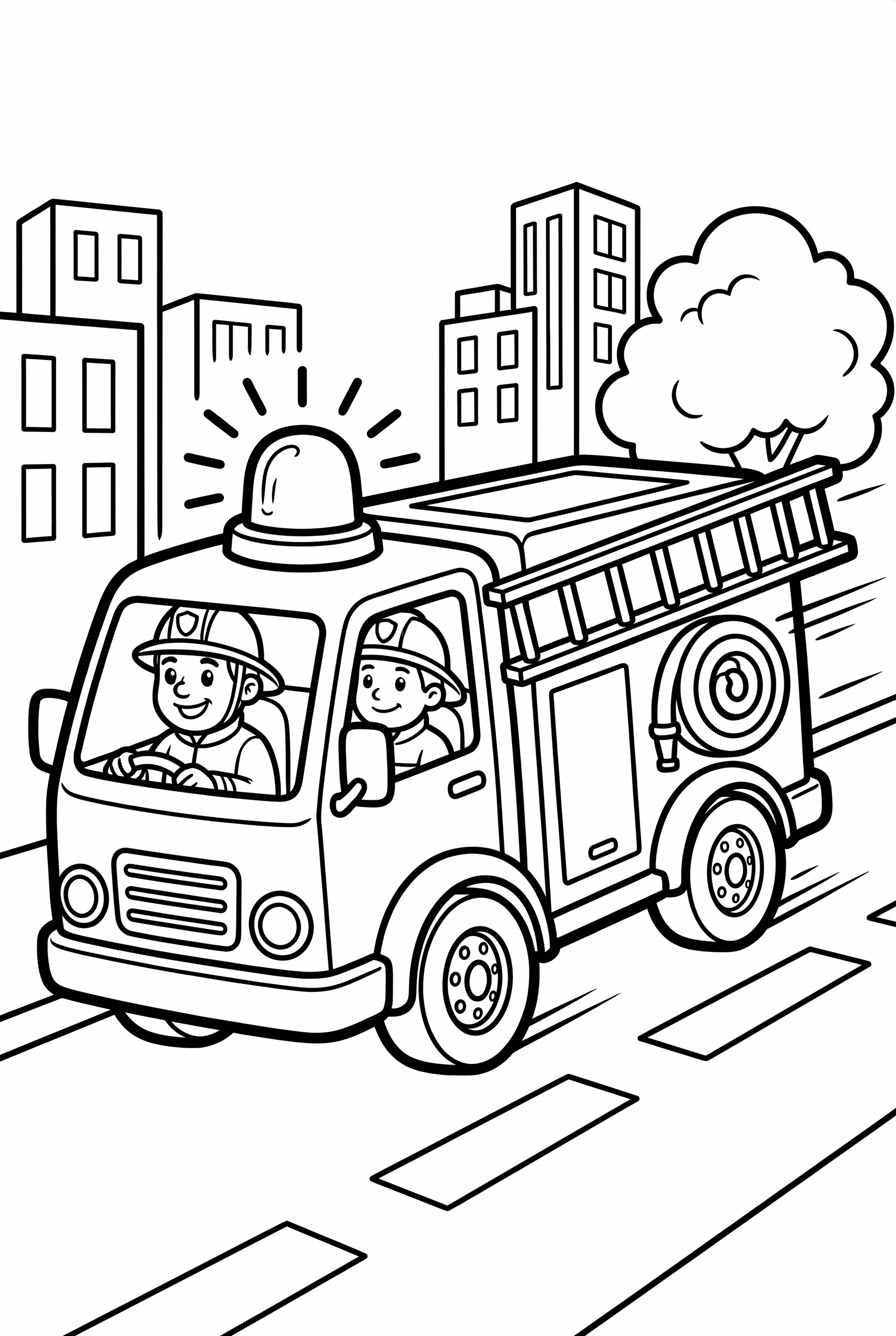 Fire Truck Racing to Emergency