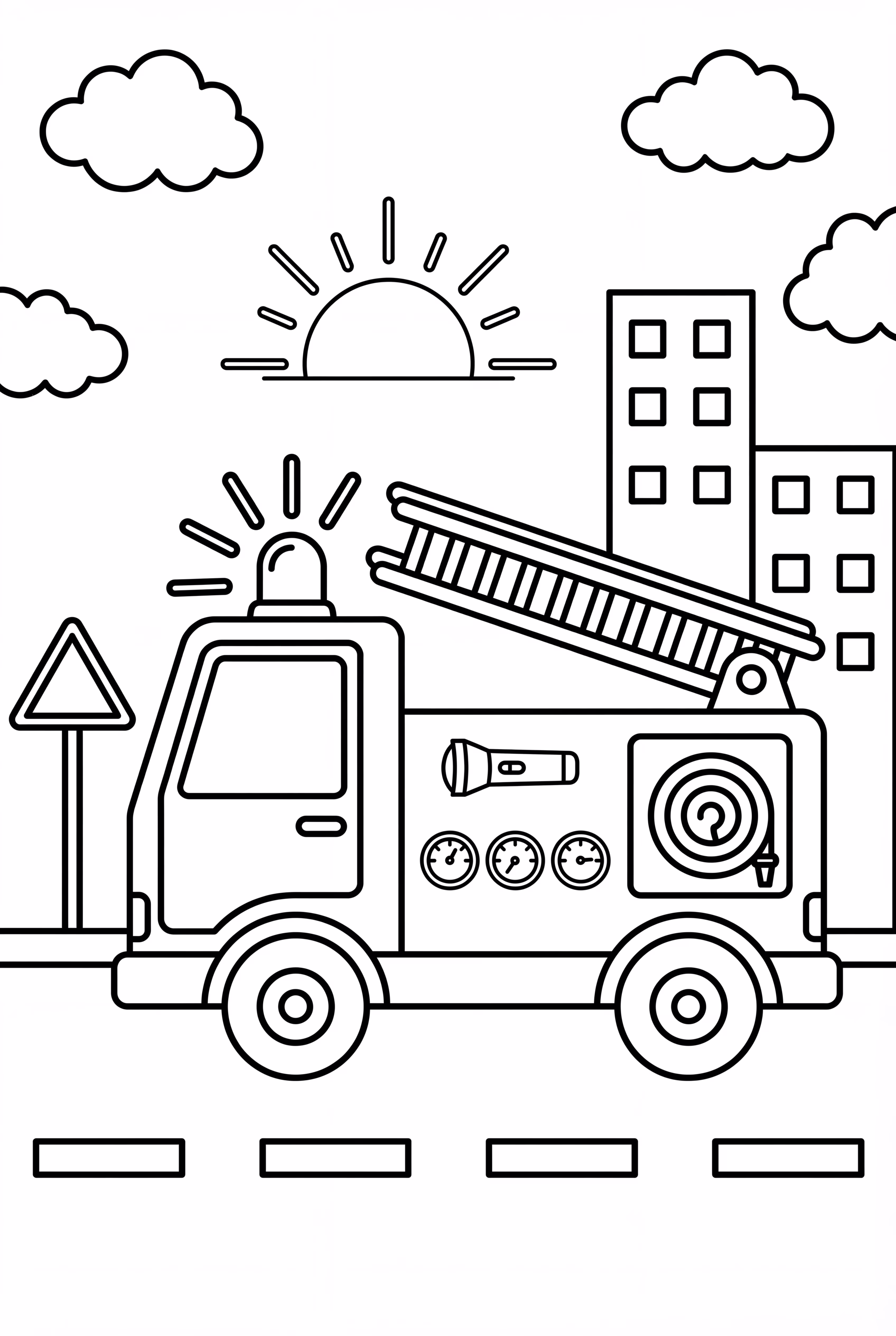 Fire Truck with Blinking Lights