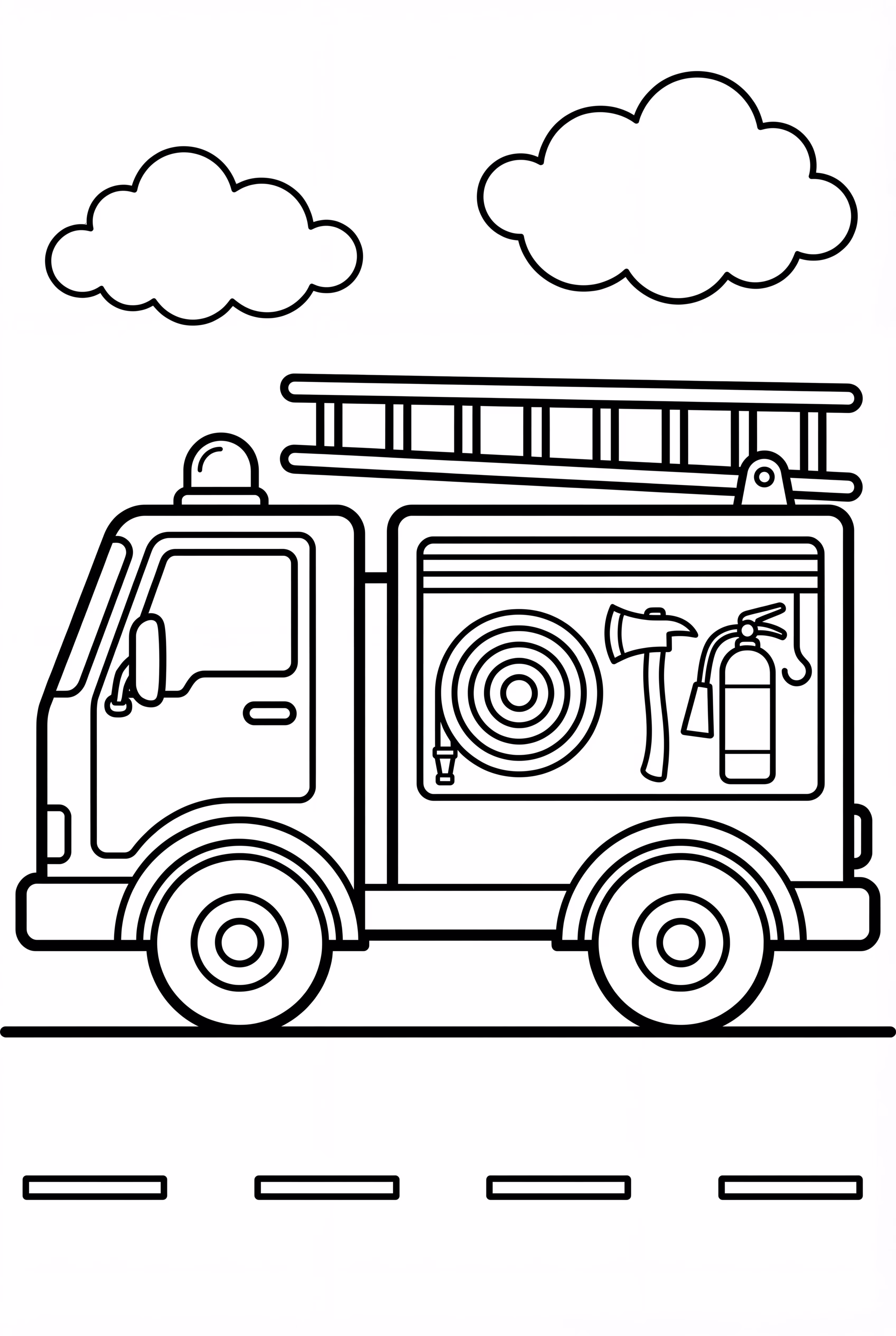 Fire Truck with Open Compartments