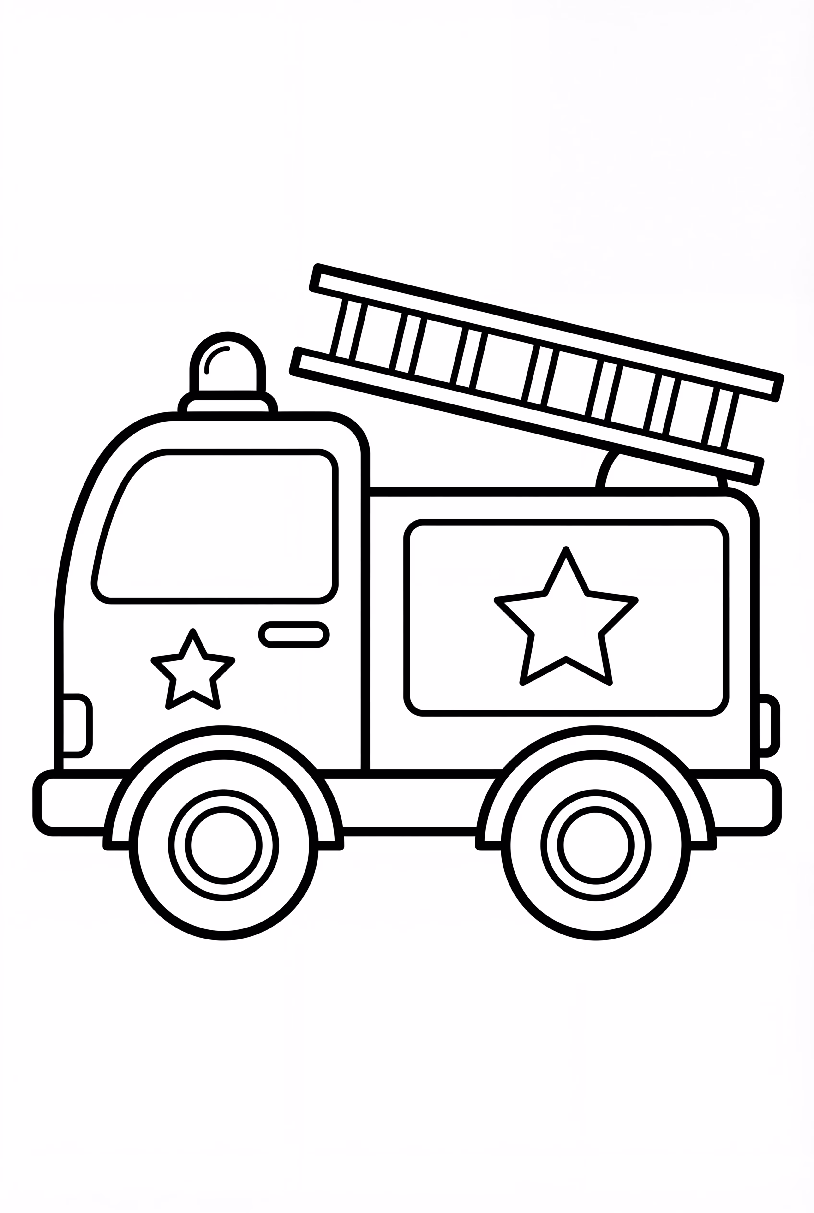 Fire Truck with Star Stickers